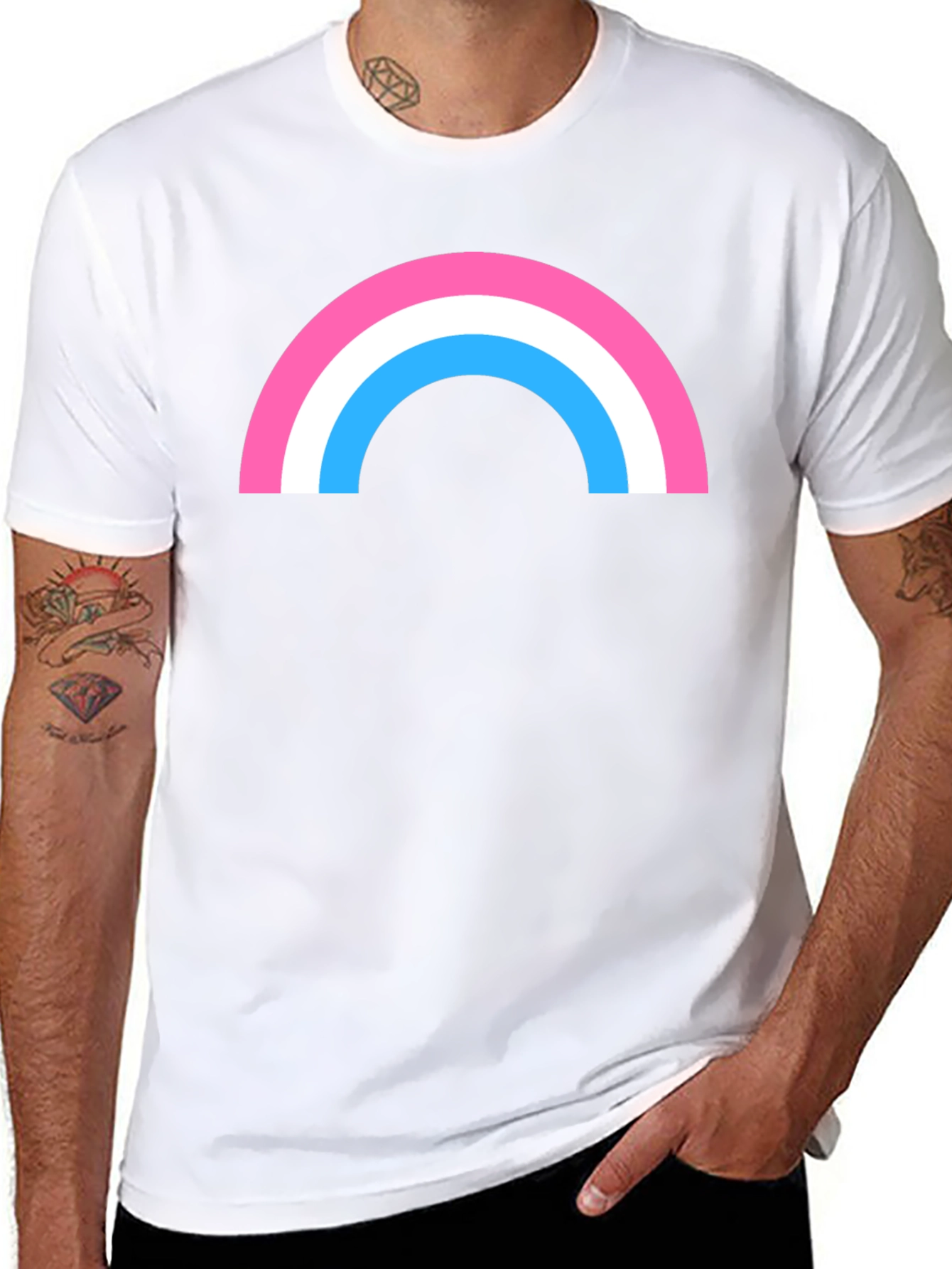 Trans Pride Rainbow Graphic Tee