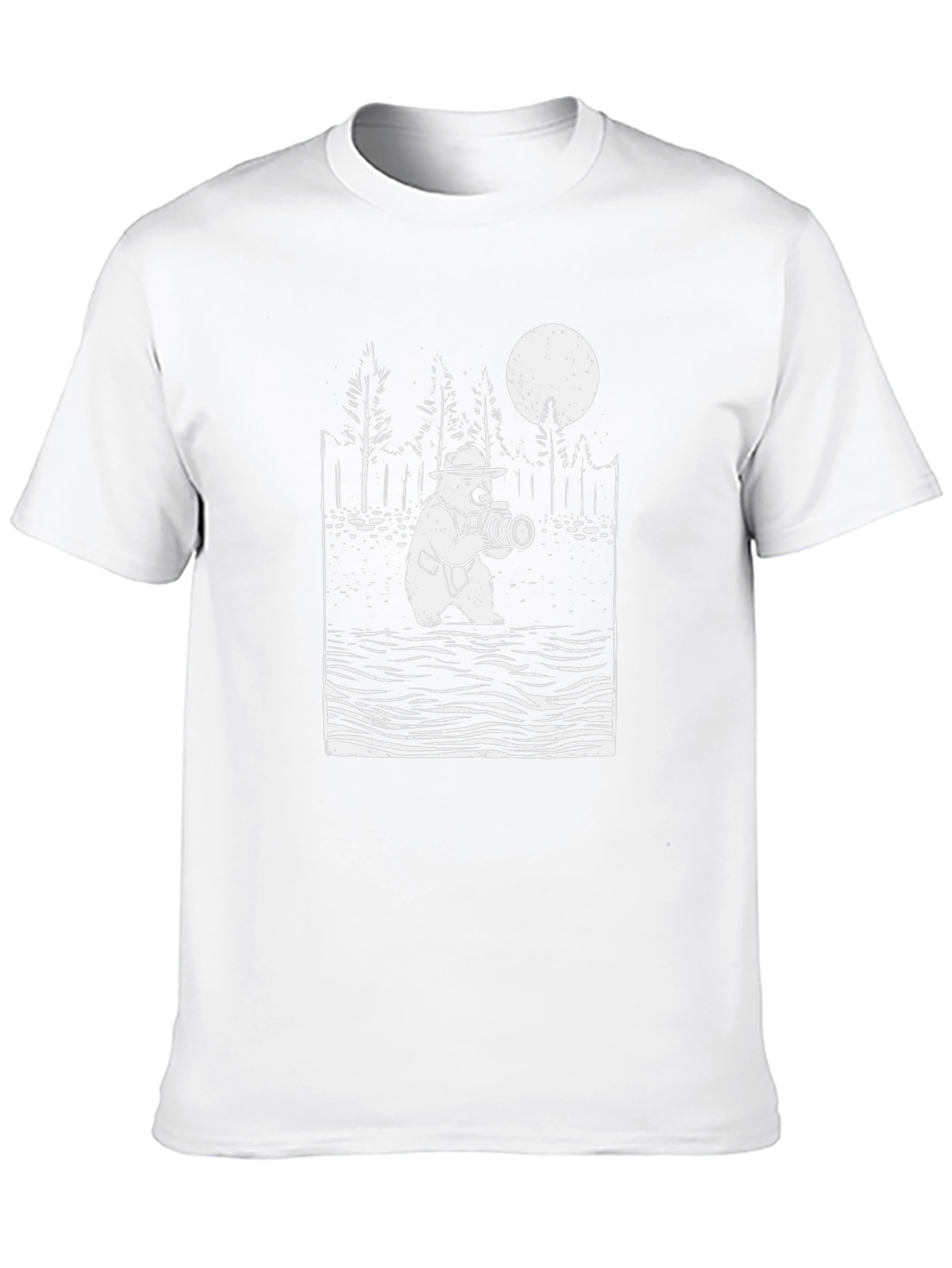 Bear Photographer Graphic Tee - Mens Black T-Shirt