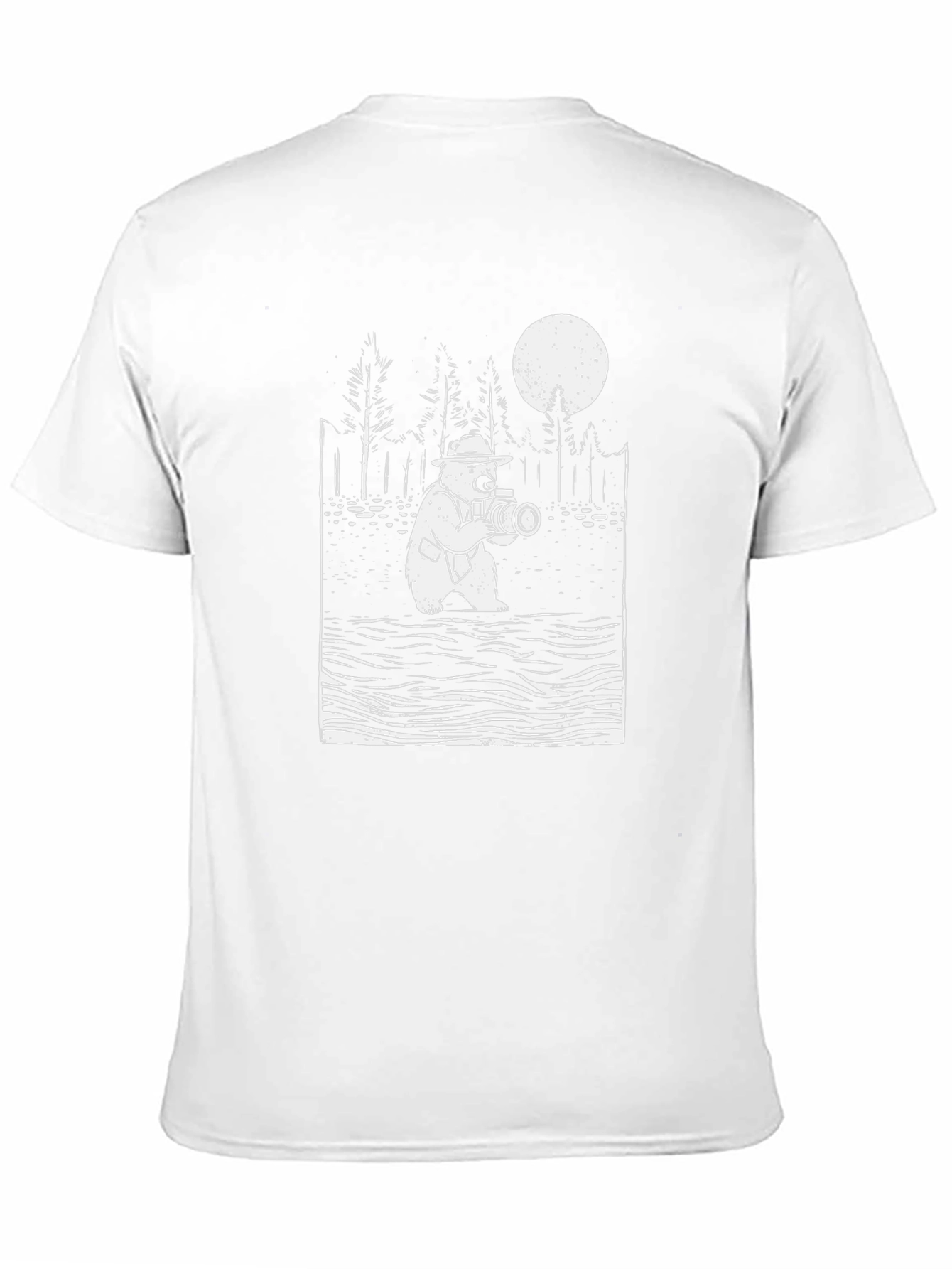 Bear Photographer Graphic Tee - Mens Black T-Shirt