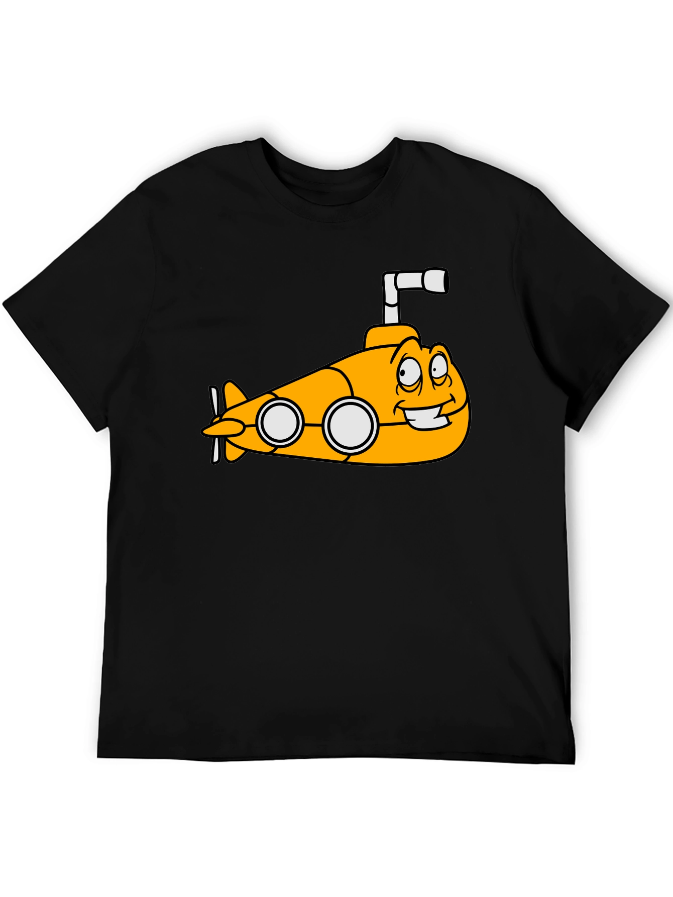 Yellow Submarine Cartoon Graphic T-Shirt