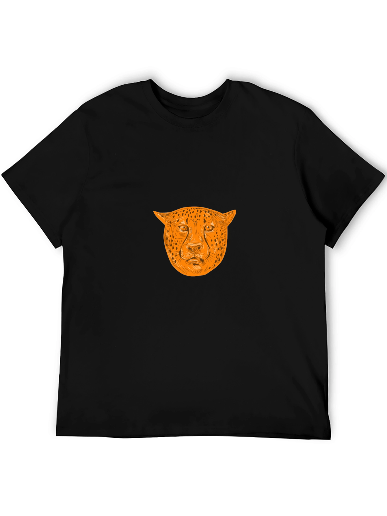 Bold Cheetah Graphic Tee - Black