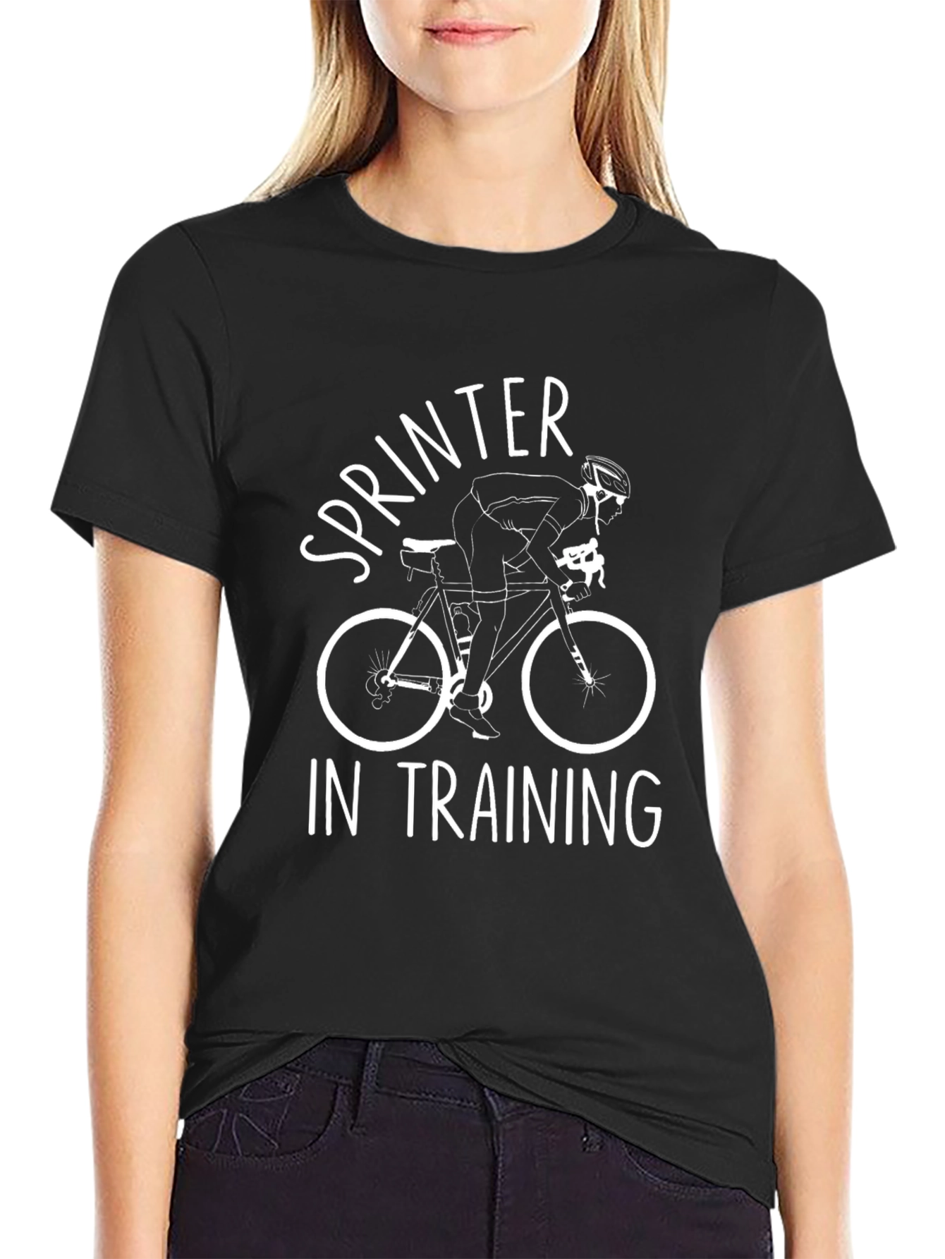 Sprinter in Training T-Shirt - Cycling Fan Tee