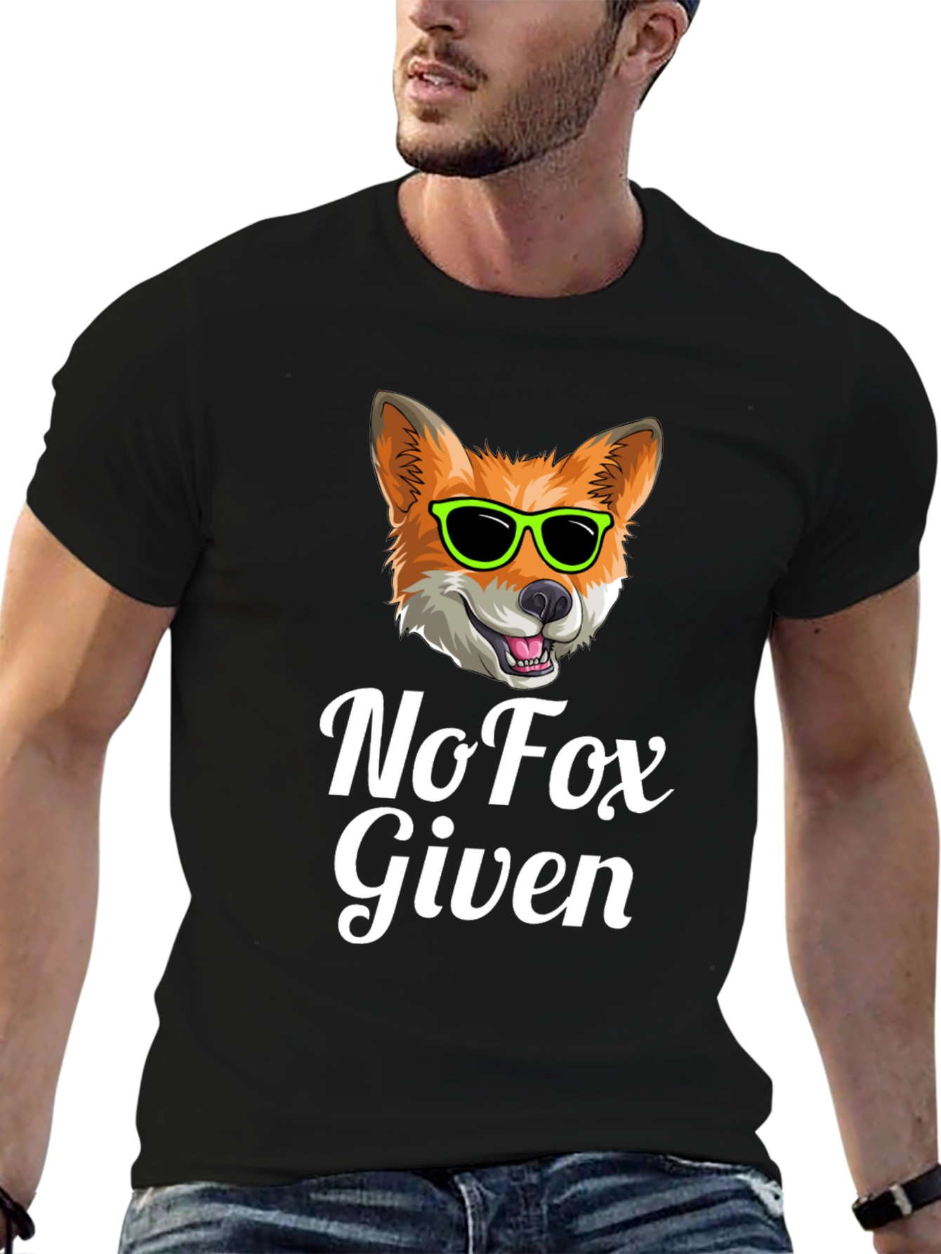 No Fox Given Graphic T-Shirt - Mens Black Tee