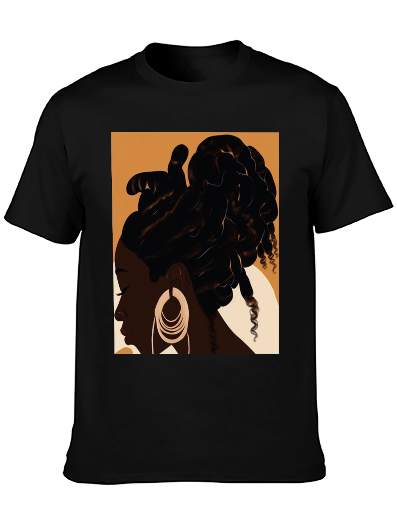 Black Woman Locs Graphic Tee - Stylish Streetwear