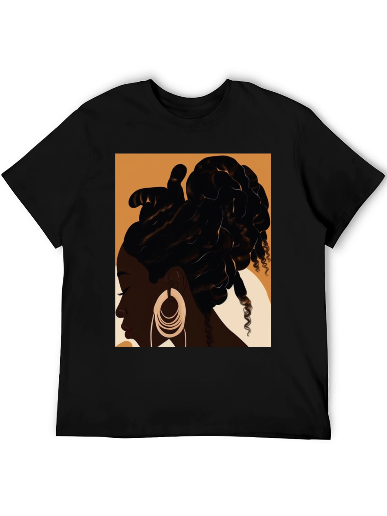 Black Woman Locs Graphic Tee - Stylish Streetwear
