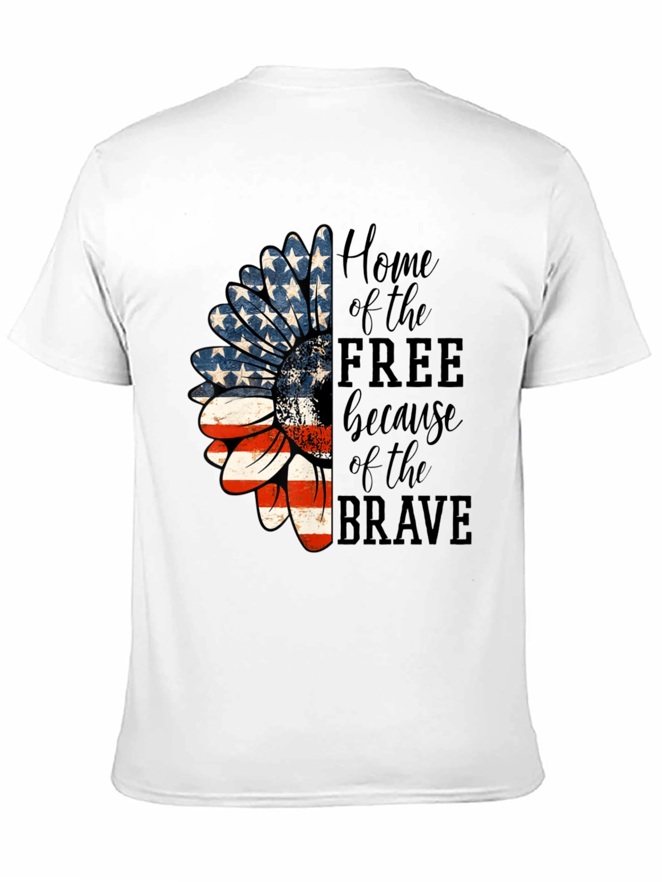 Patriotic Sunflower T-Shirt - Home of the Free