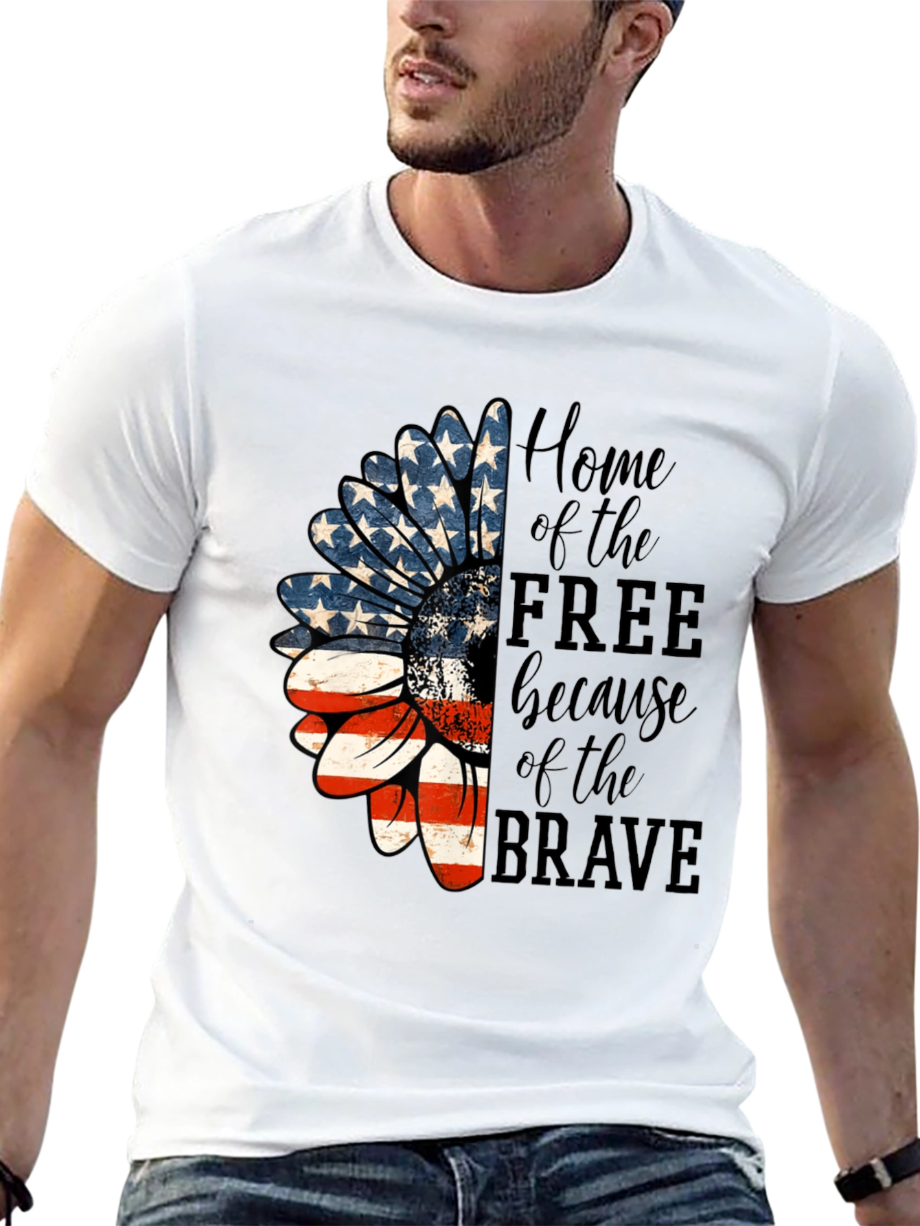 Patriotic Sunflower T-Shirt - Home of the Free