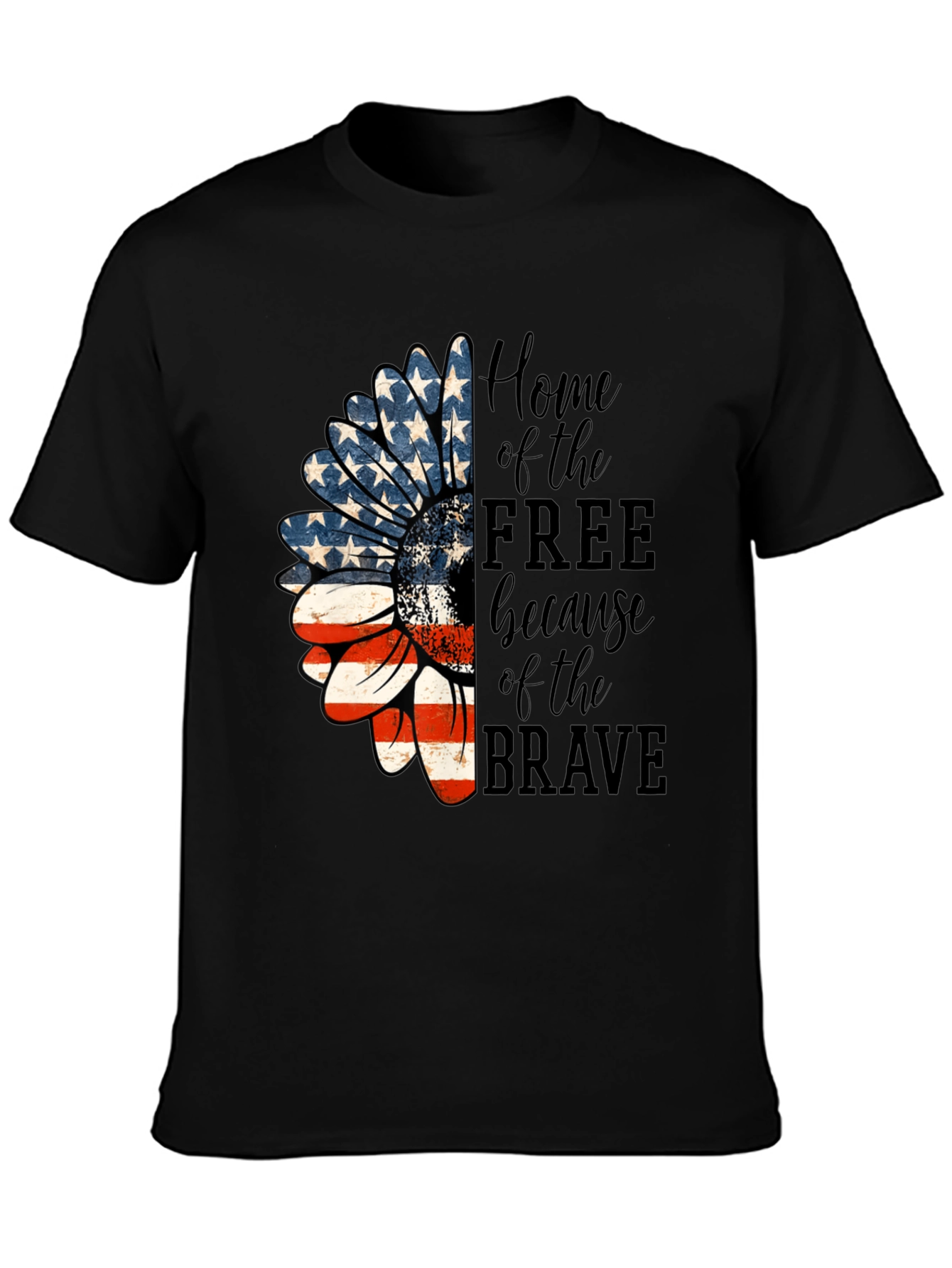 Patriotic Sunflower T-Shirt - Home of the Free