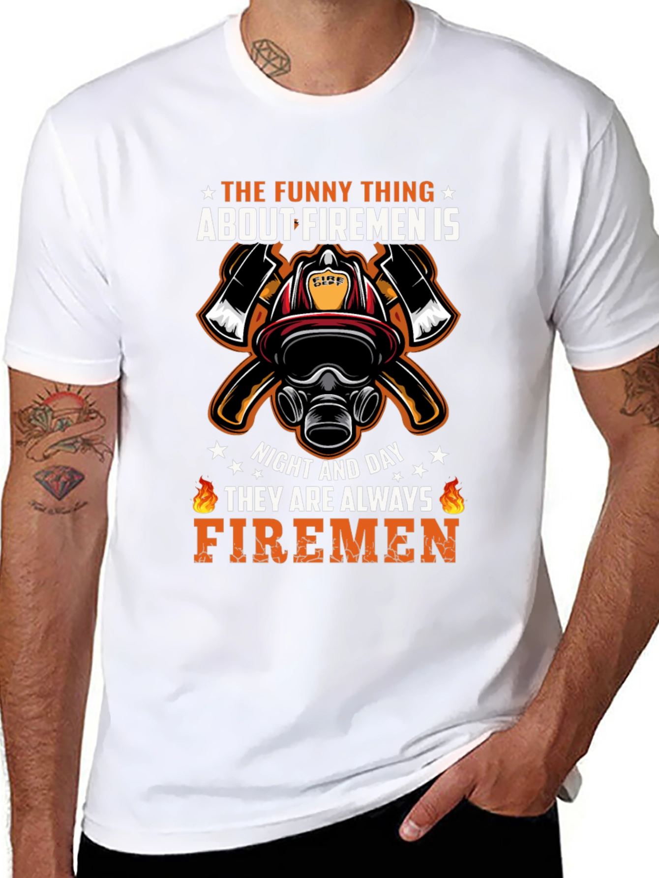 Firemen Graphic T-Shirt - Always Firemen Design