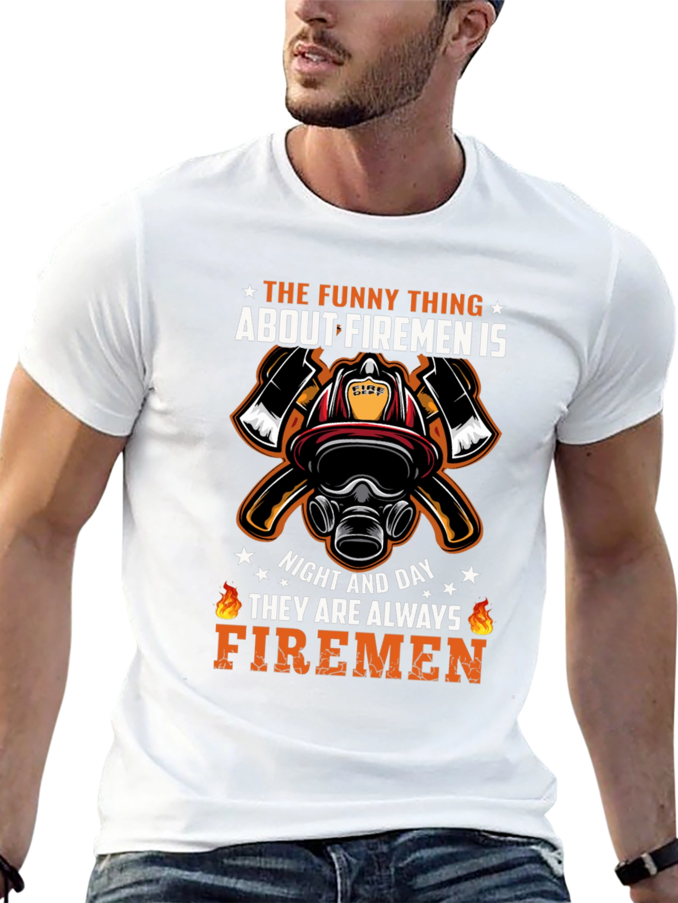 Firemen Graphic T-Shirt - Always Firemen Design