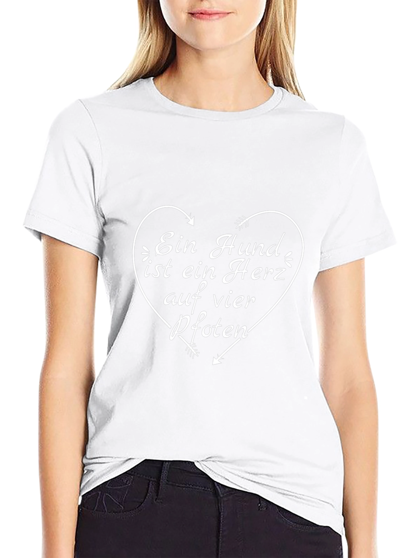 Ein Hund Heart T-Shirt: Dog Lover Tee