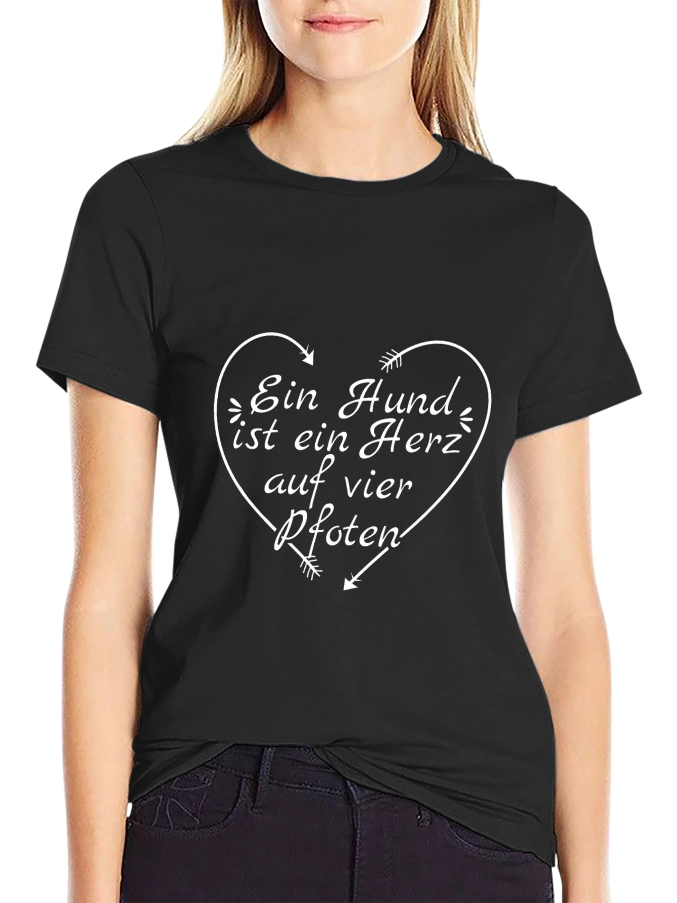 Ein Hund Heart T-Shirt: Dog Lover Tee