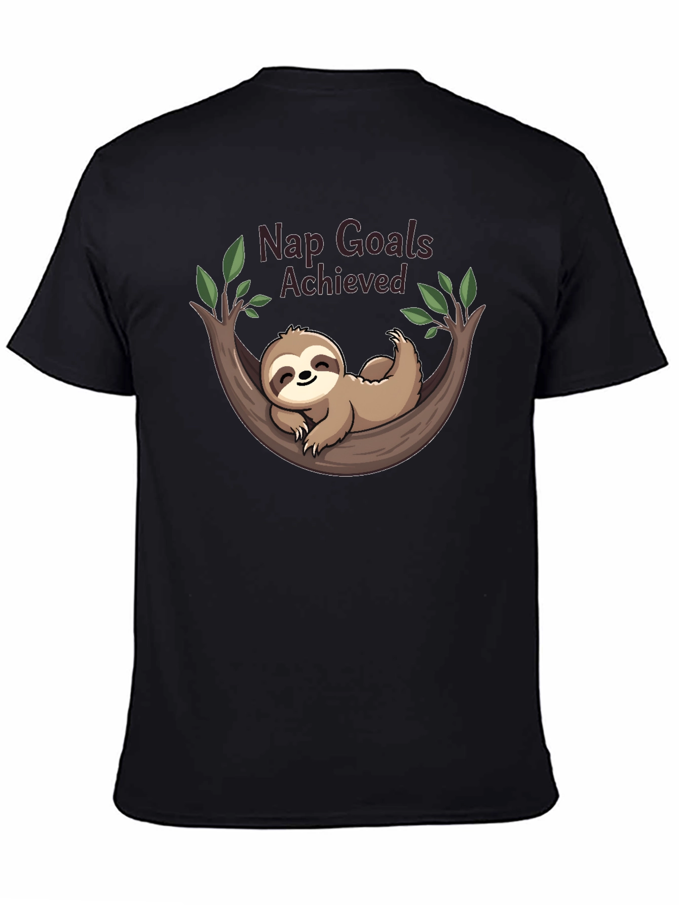 Nap Goals Achieved Sloth Graphic T-Shirt