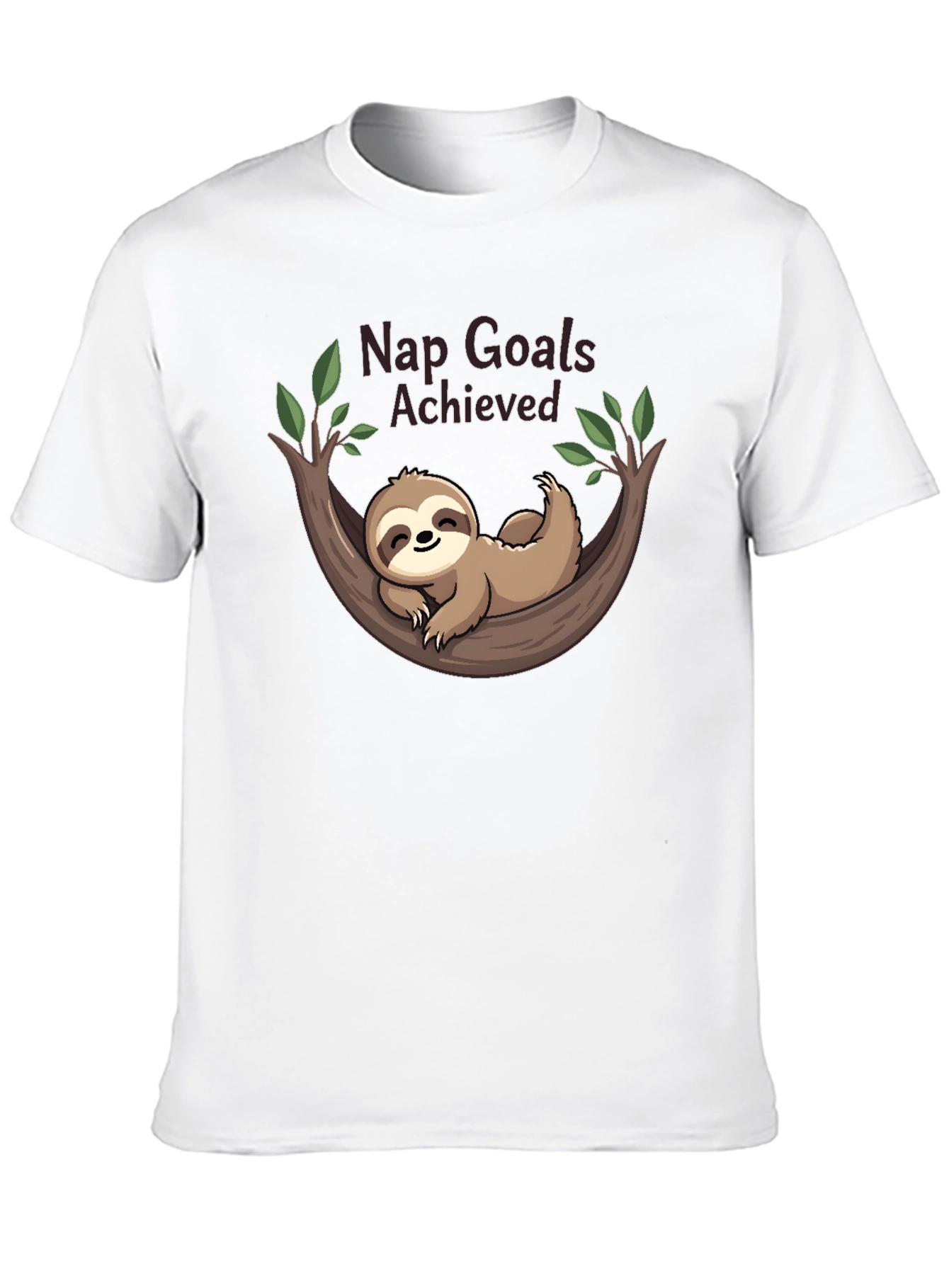 Nap Goals Achieved Sloth Graphic T-Shirt
