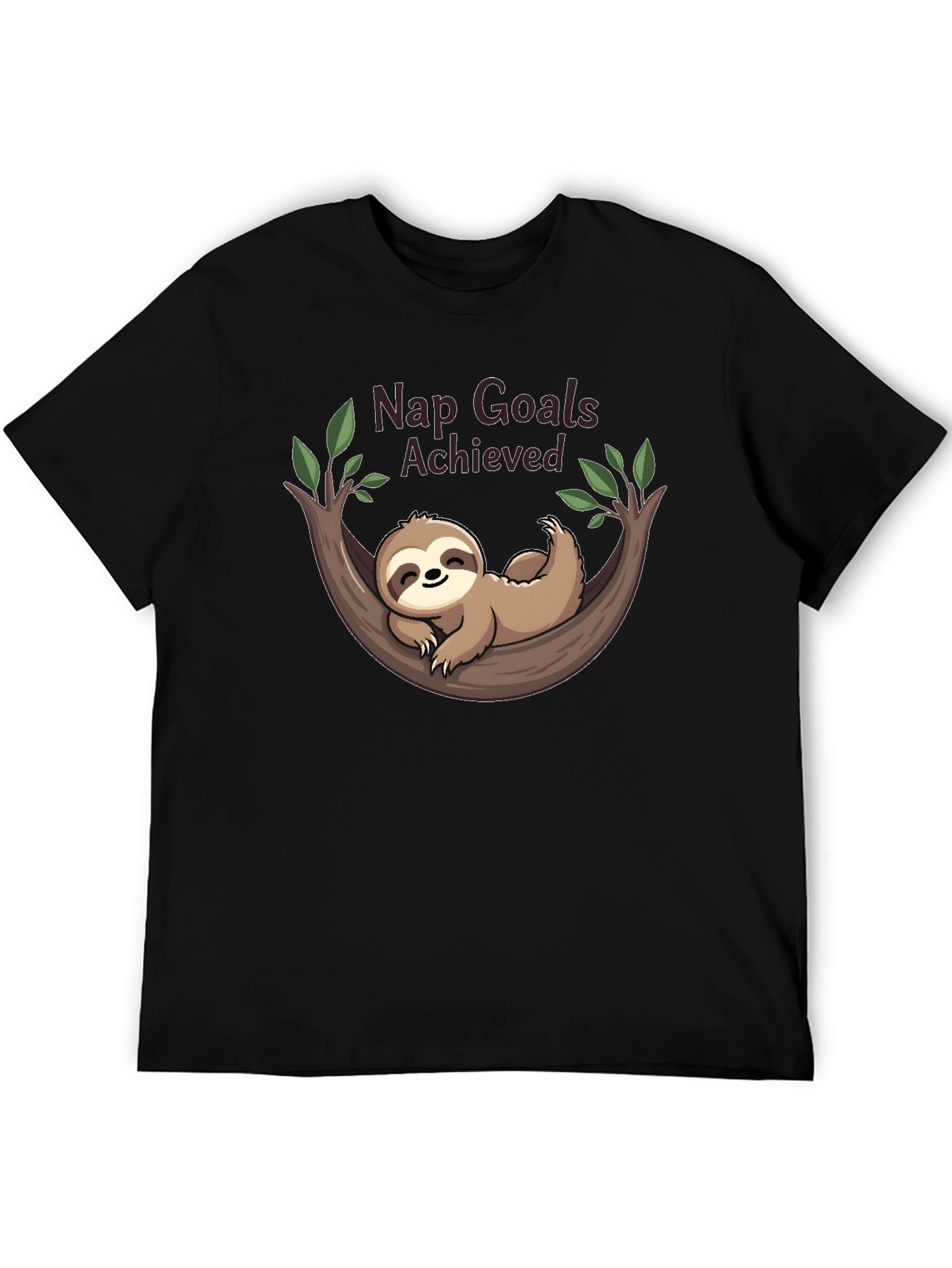 Nap Goals Achieved Sloth Graphic T-Shirt