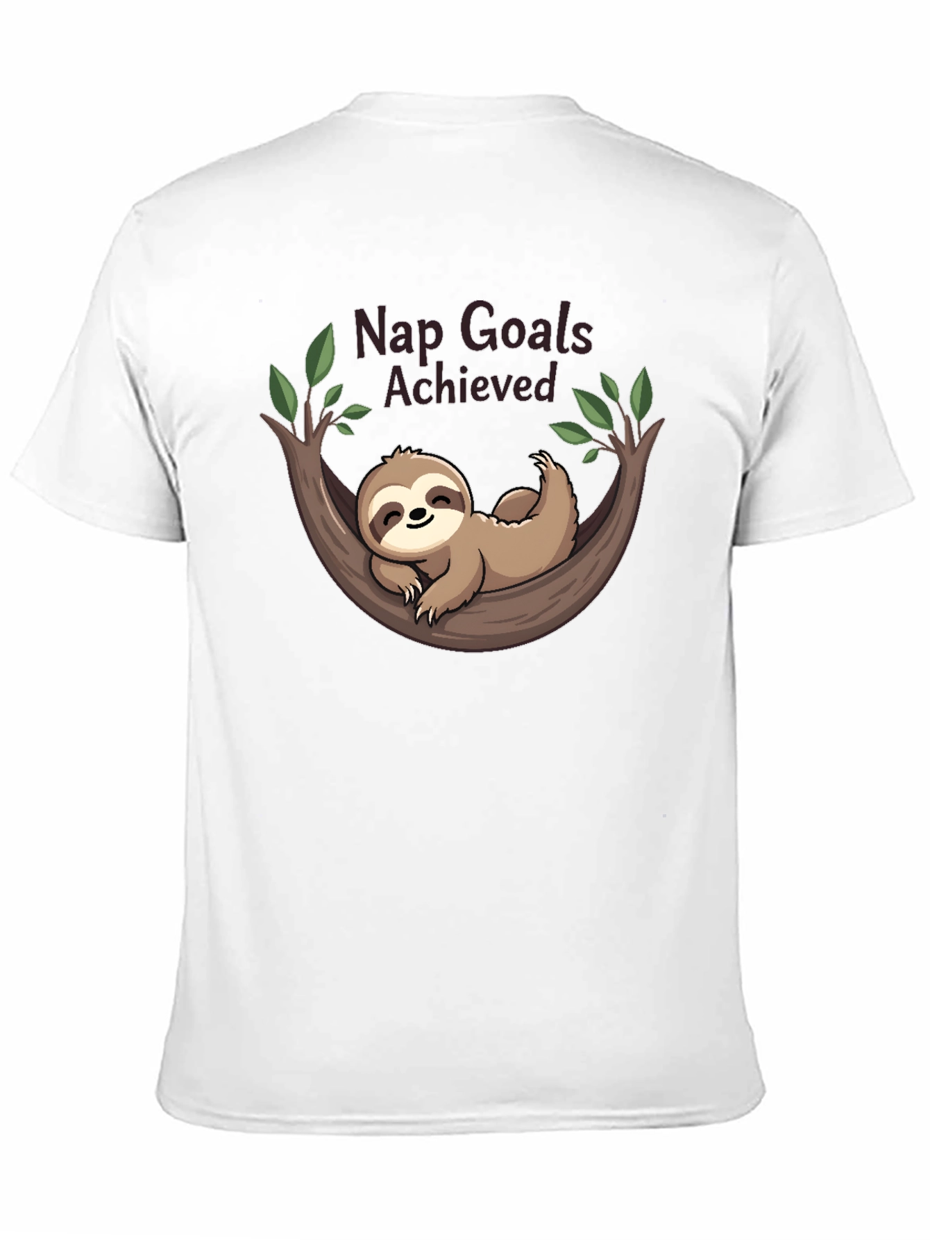 Nap Goals Achieved Sloth Graphic T-Shirt