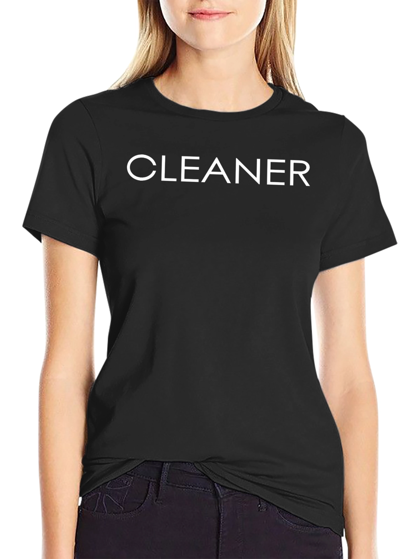Cleaner T-Shirt - Classic Black Crew Neck Tee