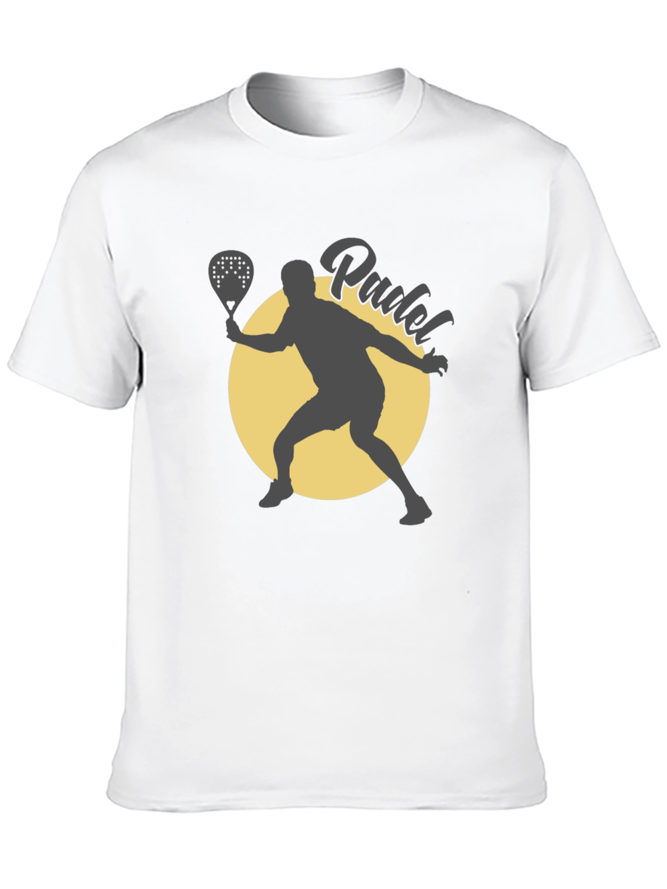 Padel Player Graphic Tee - Black Cotton T-Shirt
