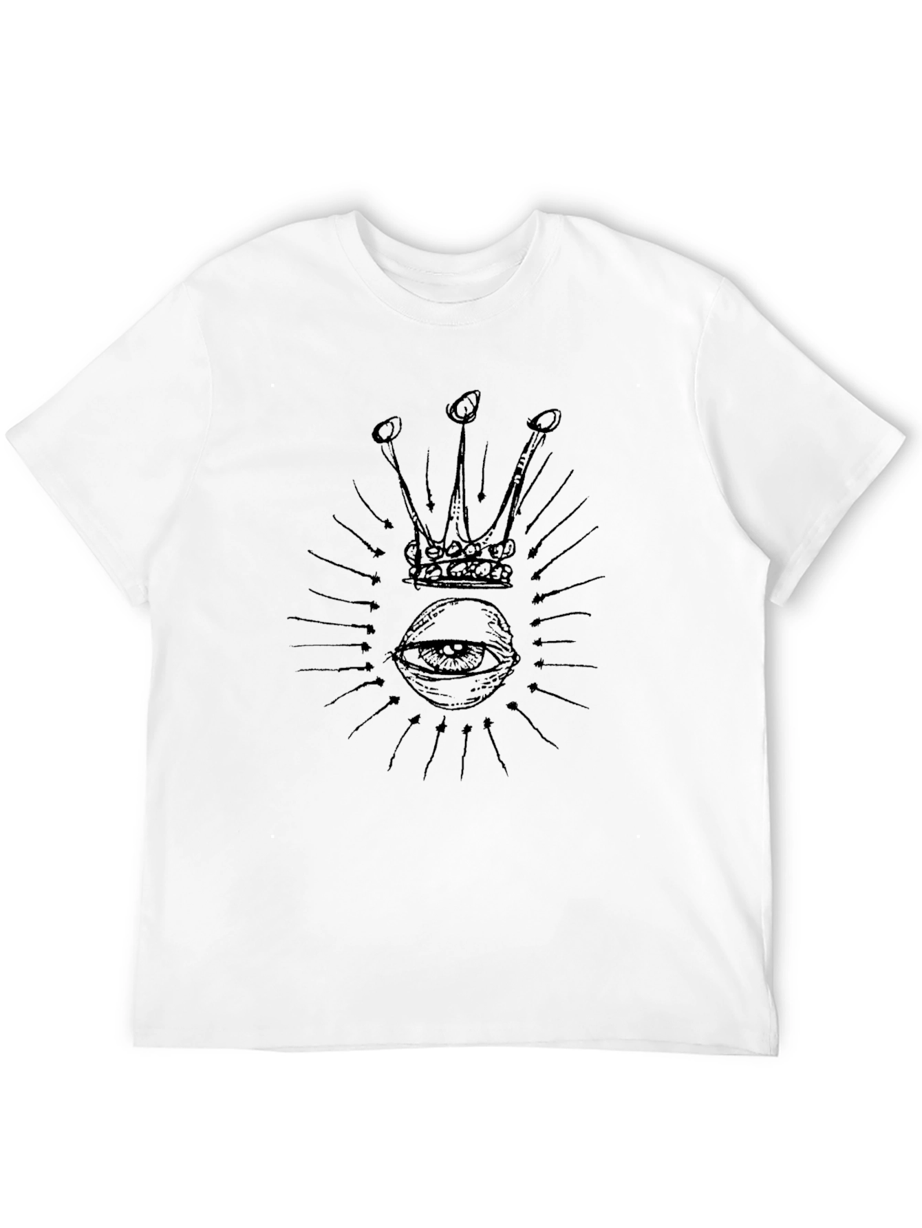 Eye & Crown Graphic Tee - Black Cotton Blend