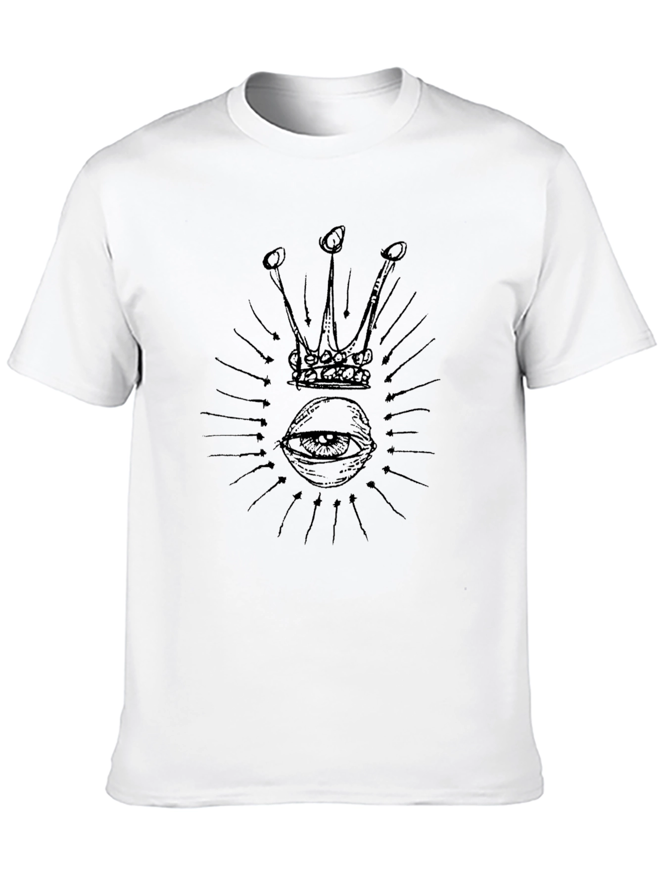 Eye & Crown Graphic Tee - Black Cotton Blend