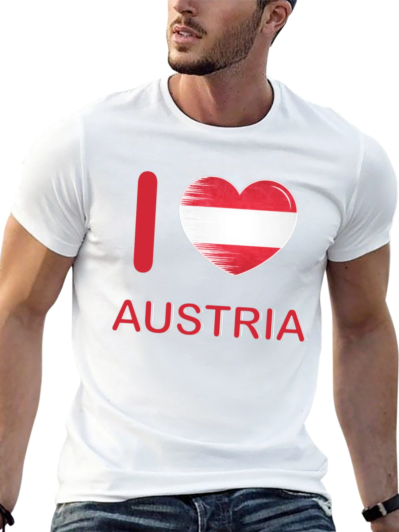 I Love Austria T-Shirt Patriotic Austrian Flag Heart Tee