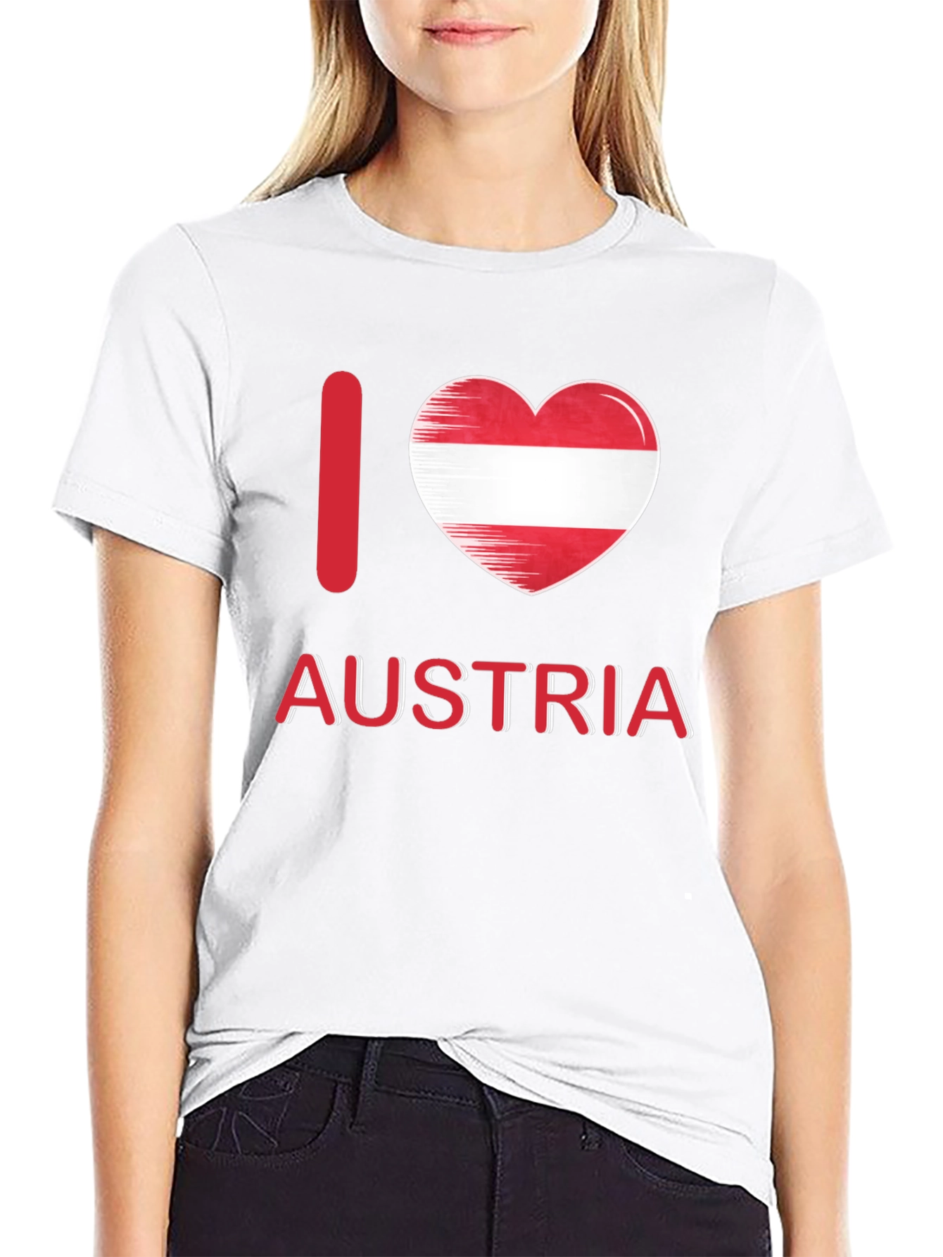 I Love Austria T-Shirt Patriotic Austrian Flag Heart Tee