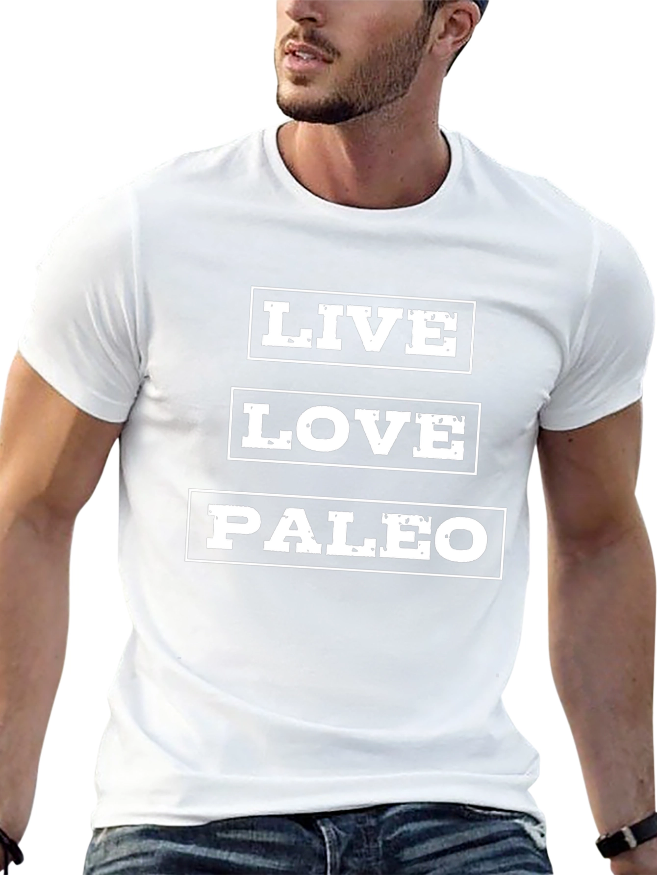 Live Love Paleo T-Shirt - Black Graphic Tee
