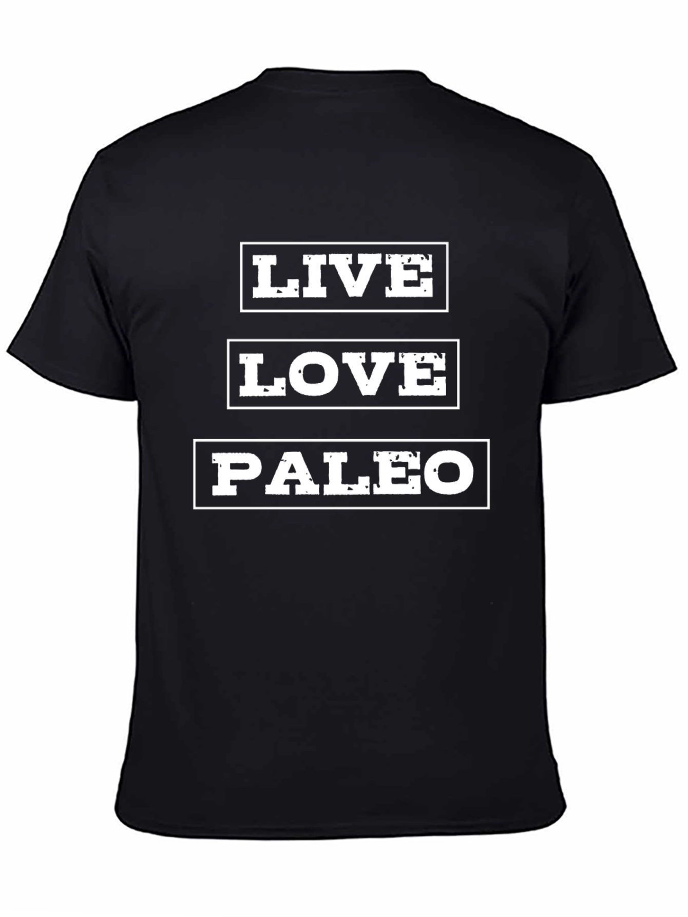 Live Love Paleo T-Shirt - Black Graphic Tee