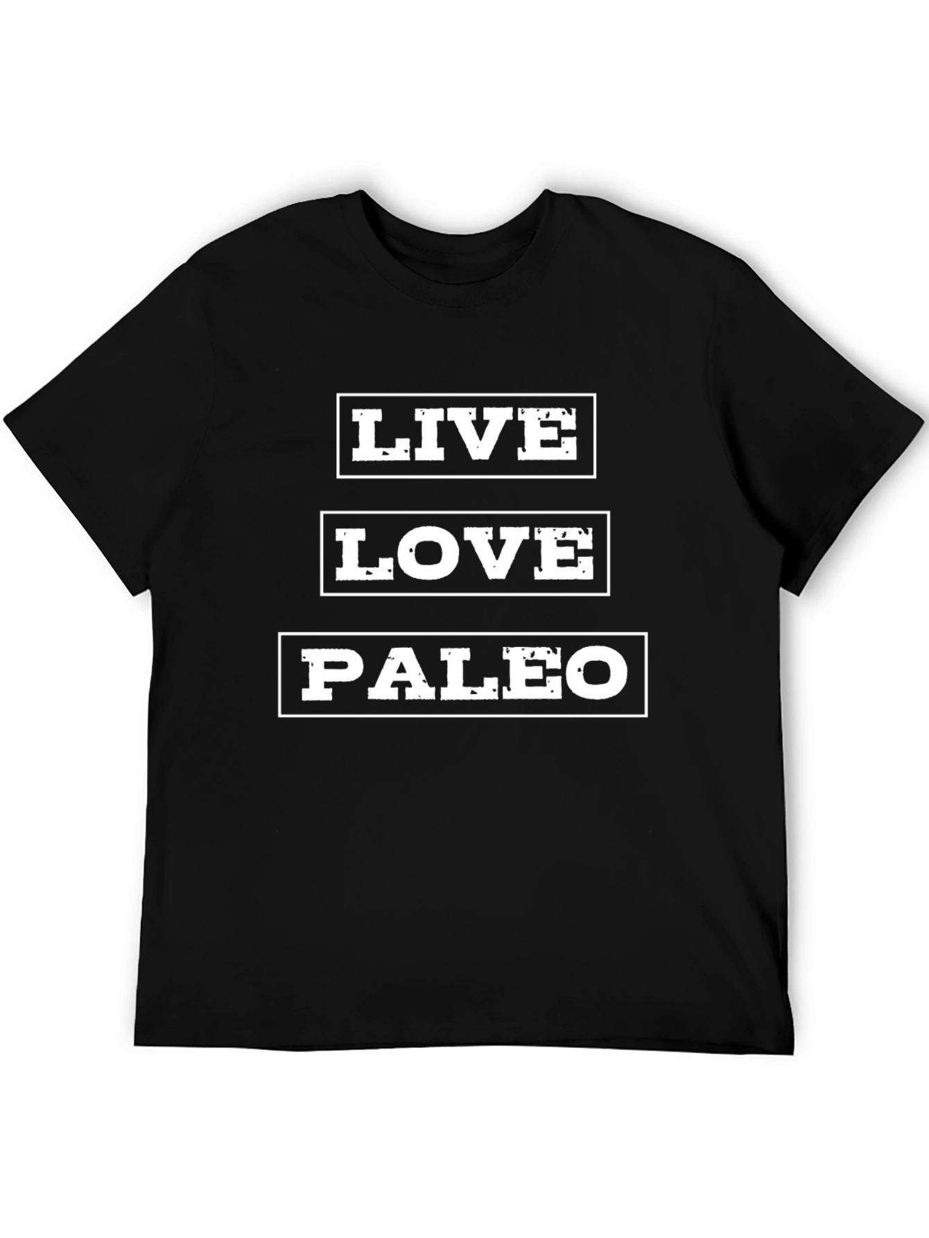 Live Love Paleo T-Shirt - Black Graphic Tee