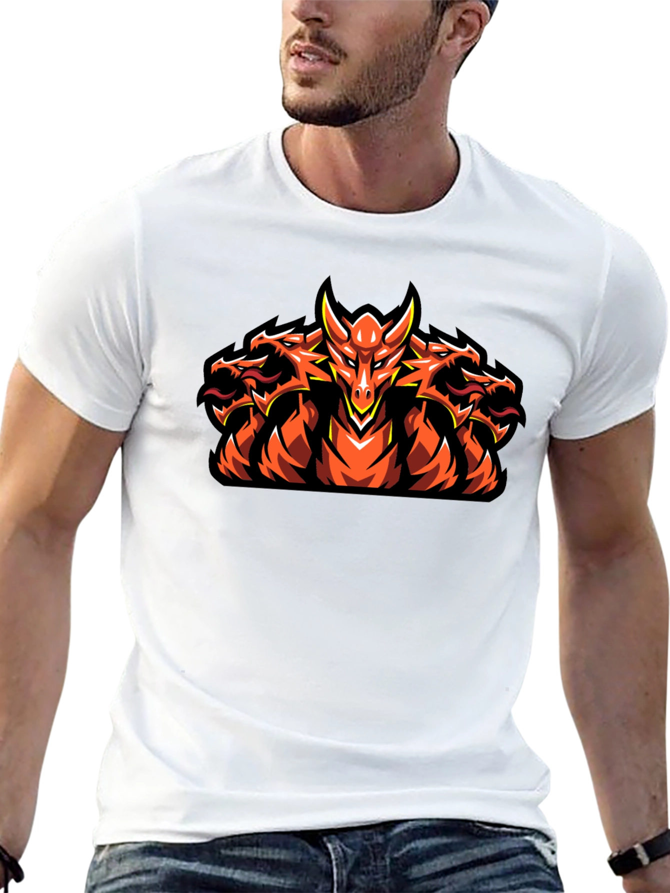 Hydra Dragon Graphic Tee - Mens Black T-Shirt