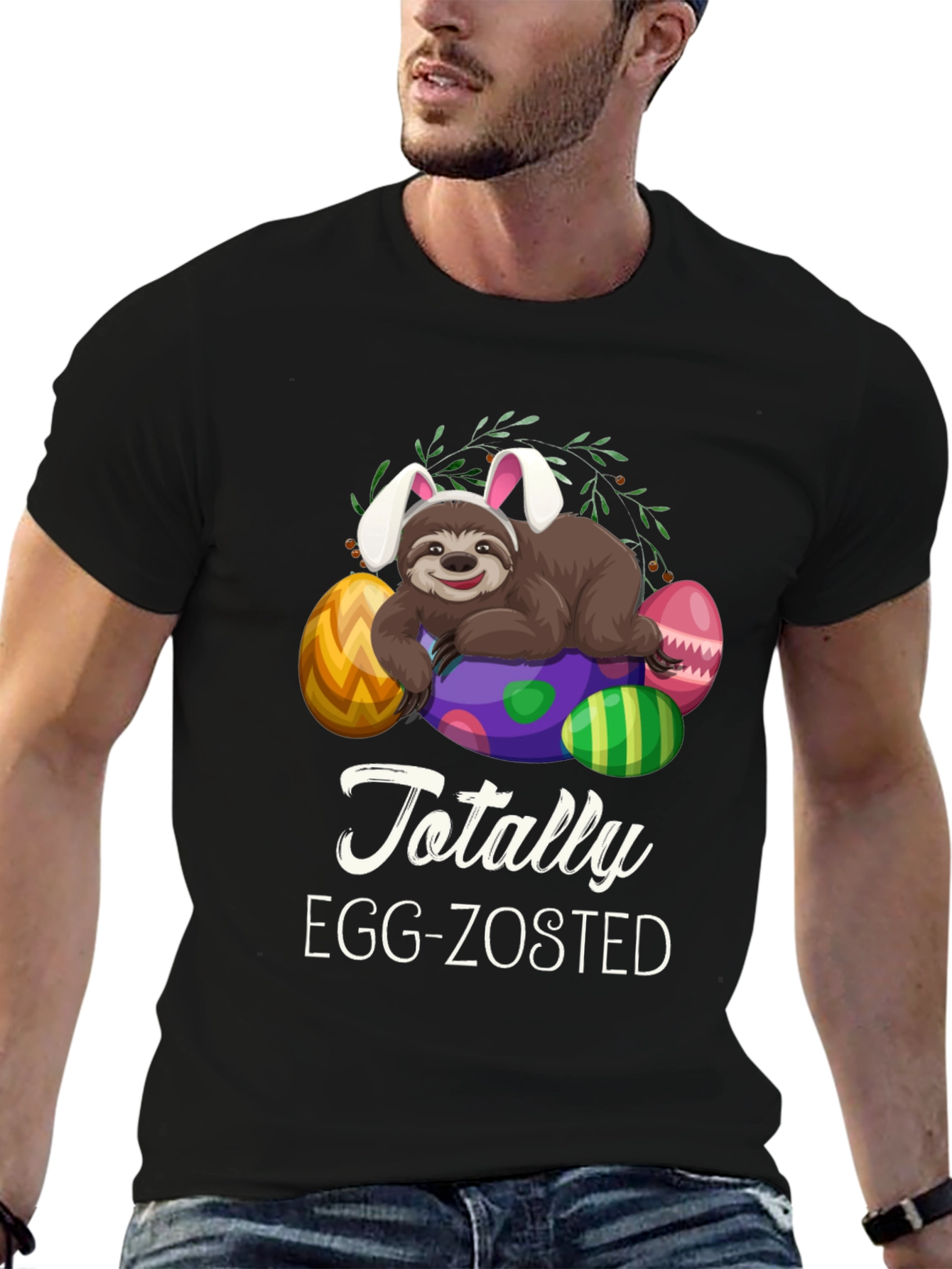 Easter Sloth T-Shirt: Totally Egg-Zosted Tee