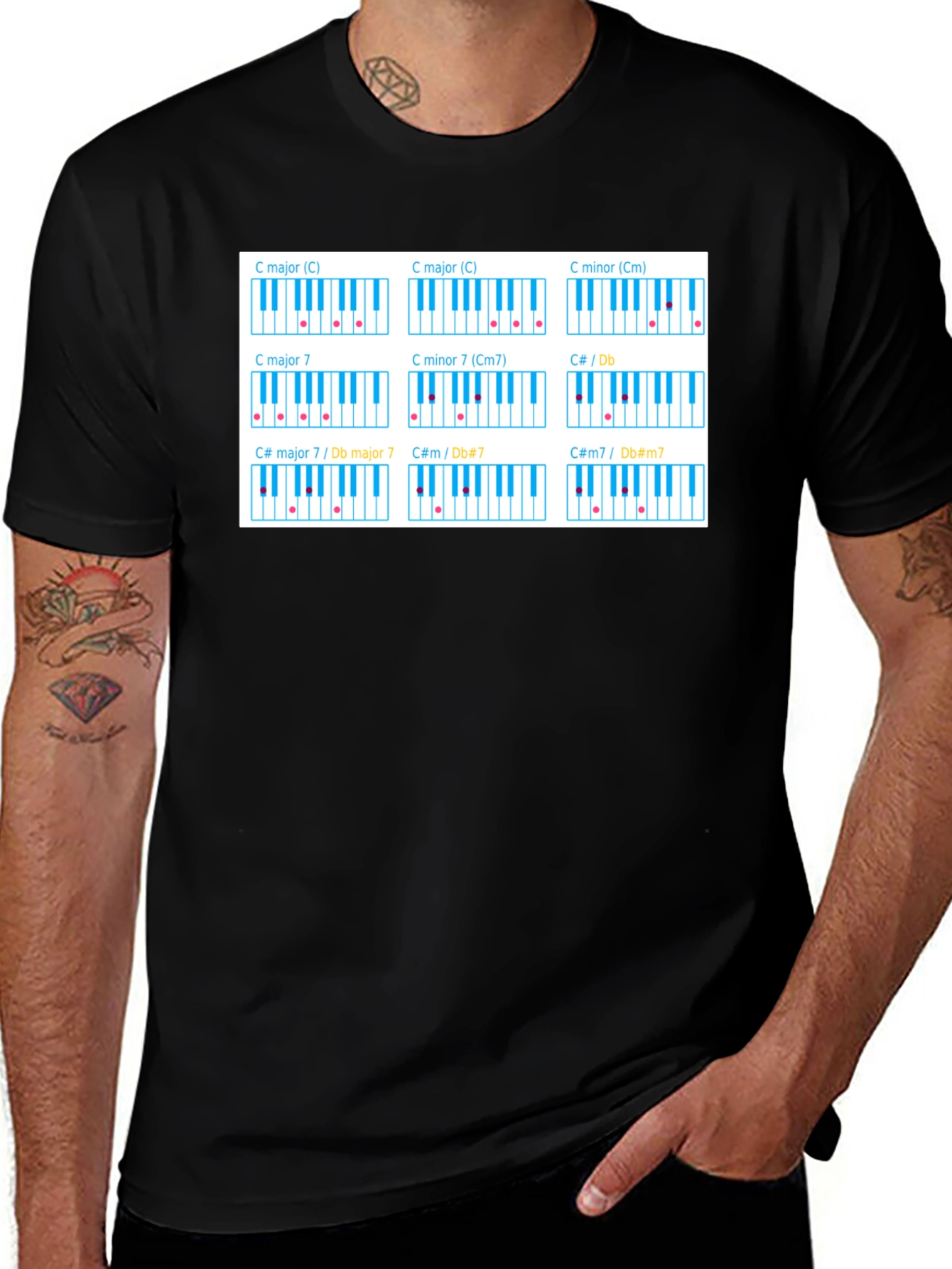 Piano Chord T-Shirt - Music Theory Tee