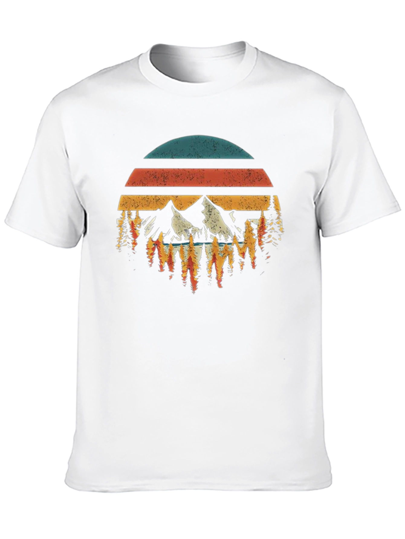 Retro Mountain & Trees Graphic T-Shirt