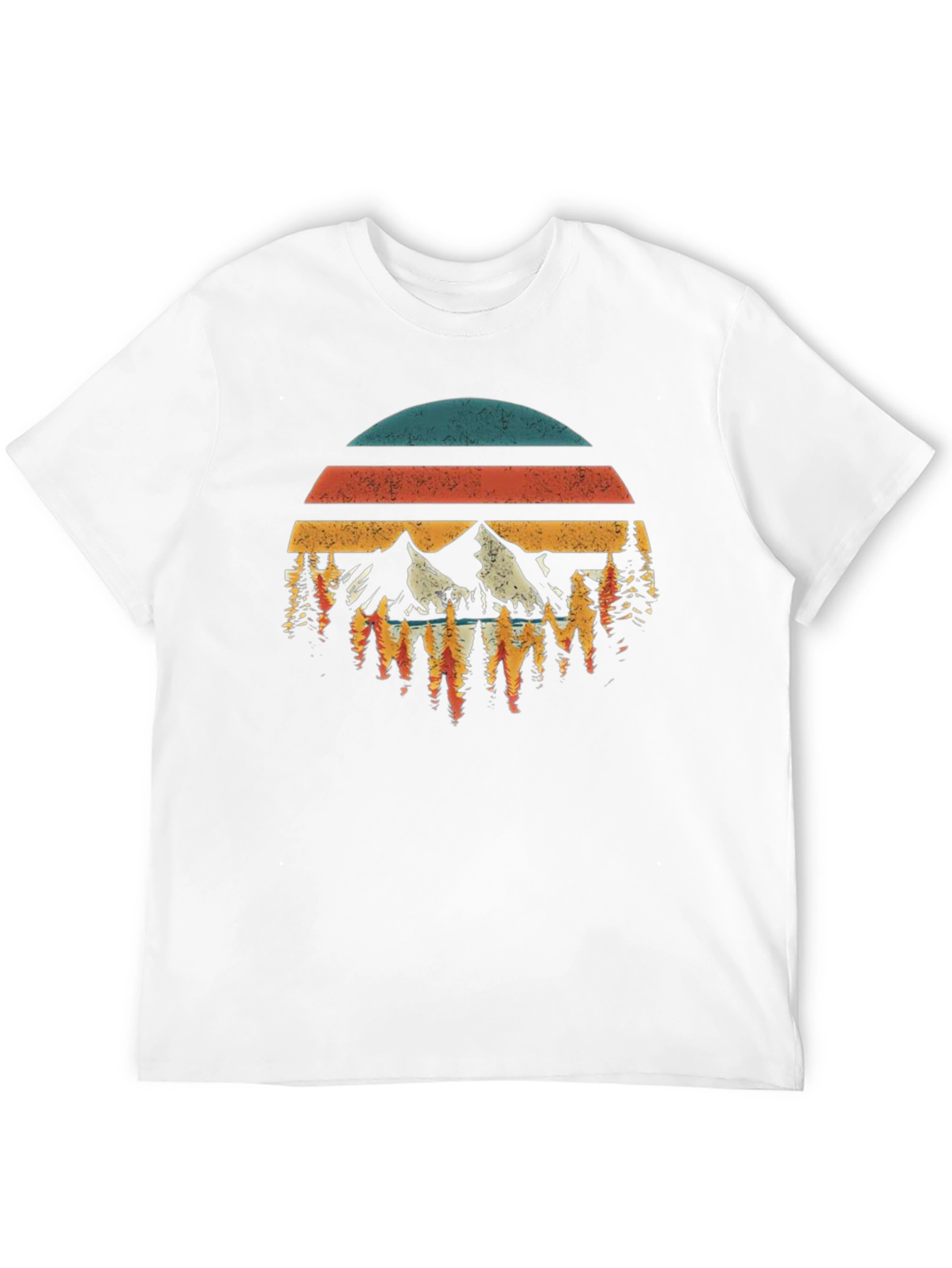 Retro Mountain & Trees Graphic T-Shirt