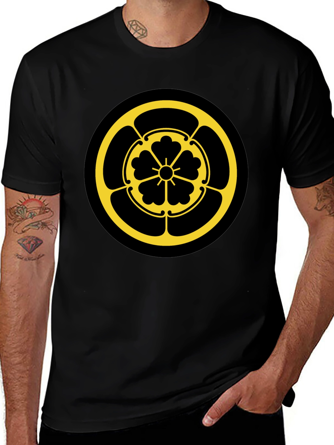 Japanese Clan Symbol T-Shirt - Black