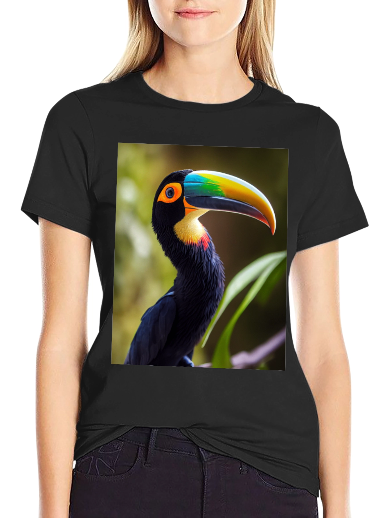 Tropical Toucan Graphic Tee - Vibrant Bird Design
