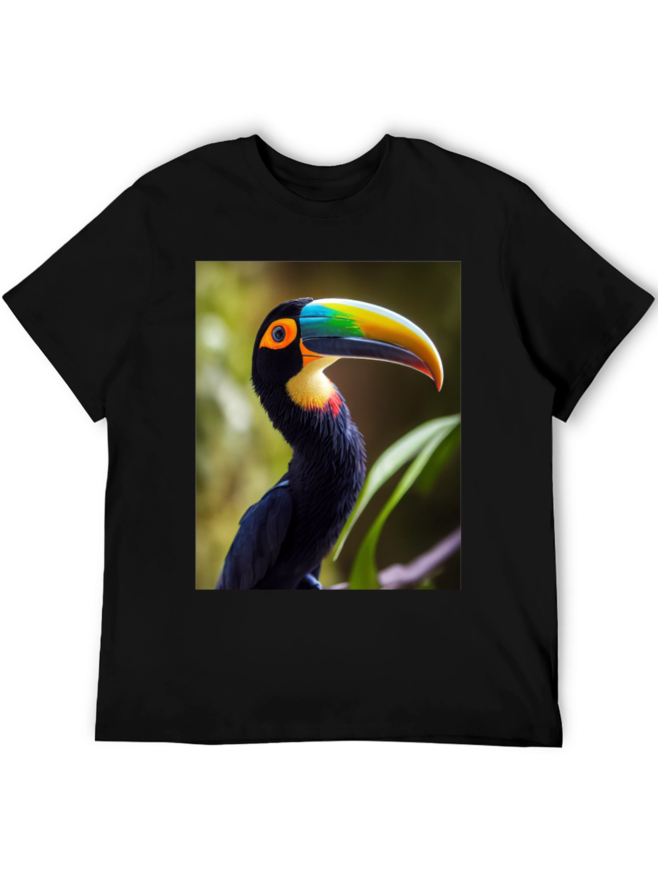 Tropical Toucan Graphic Tee - Vibrant Bird Design
