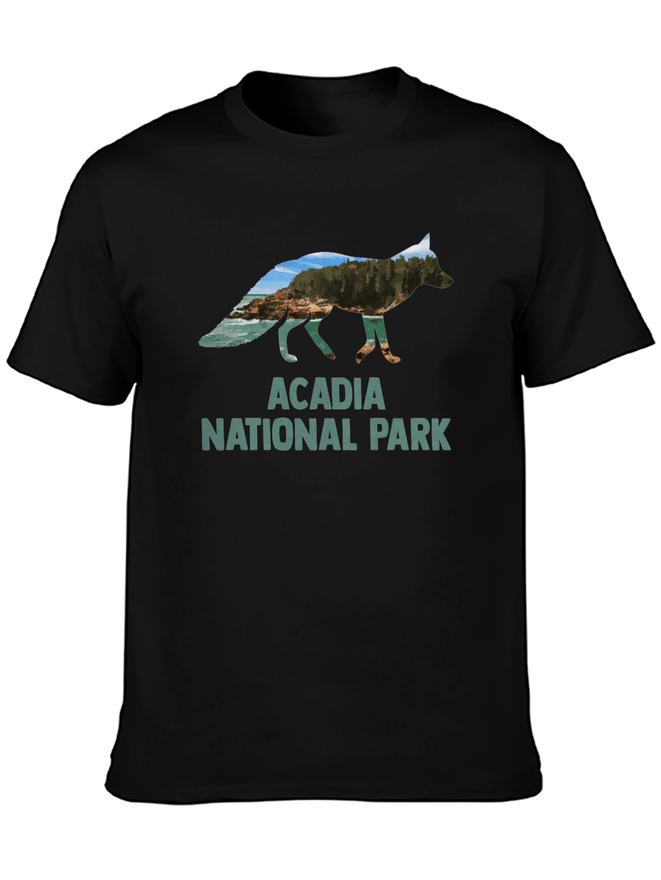 Acadia National Park Fox Graphic T-Shirt