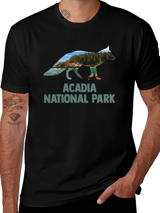 Acadia National Park Fox Graphic T-Shirt