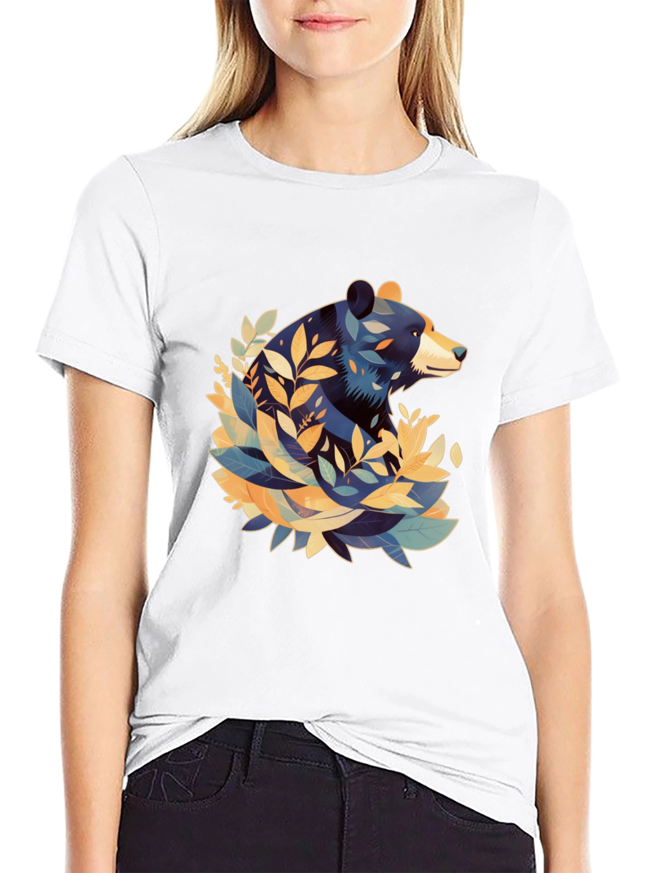 Bear Graphic Tee - Stylish Mens Black T-Shirt
