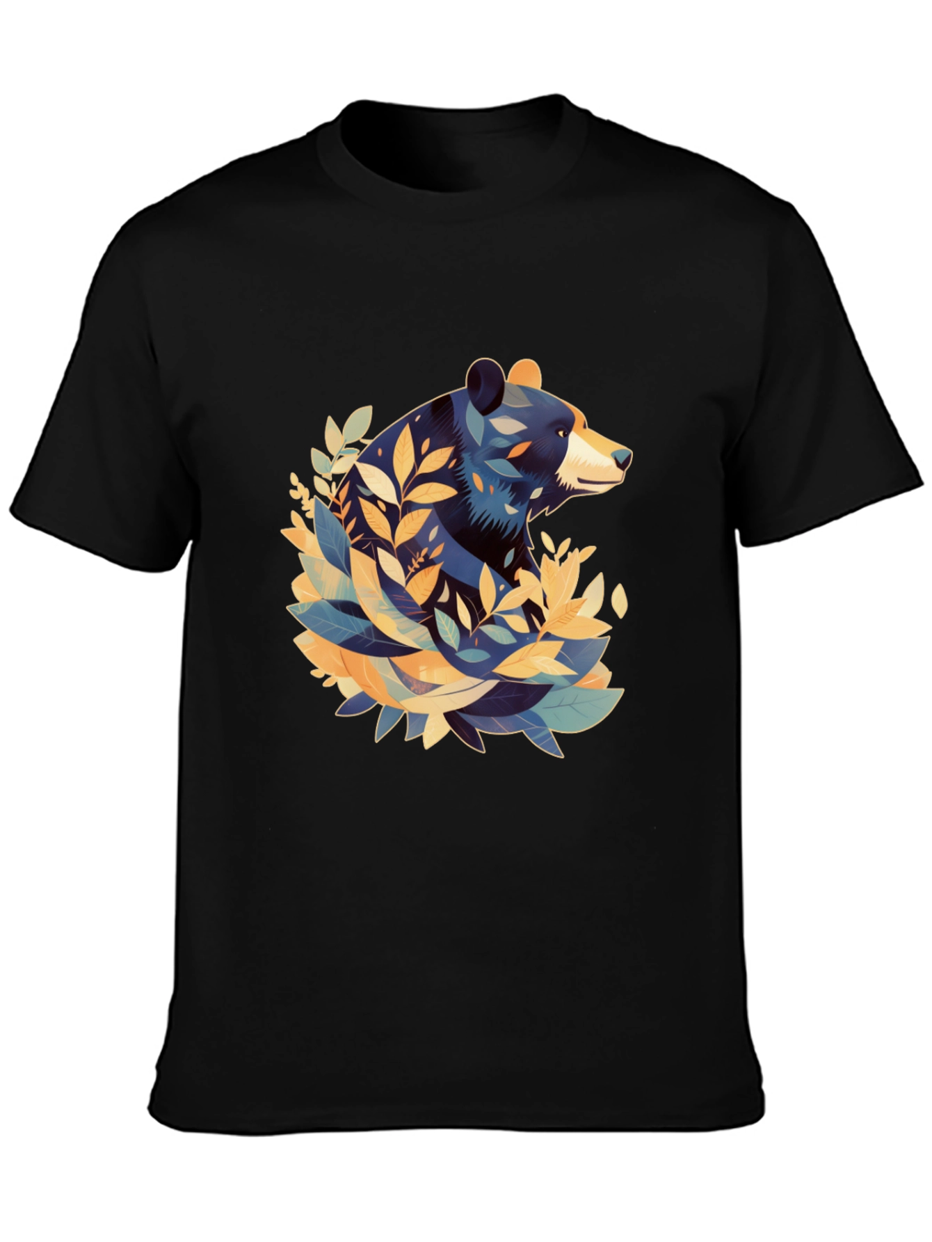 Bear Graphic Tee - Stylish Mens Black T-Shirt