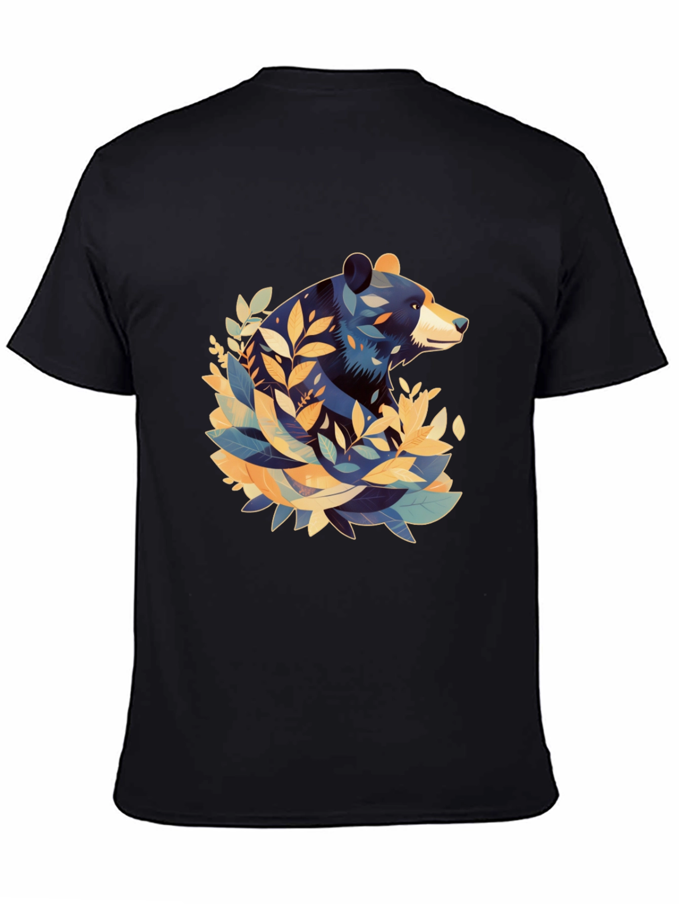 Bear Graphic Tee - Stylish Mens Black T-Shirt