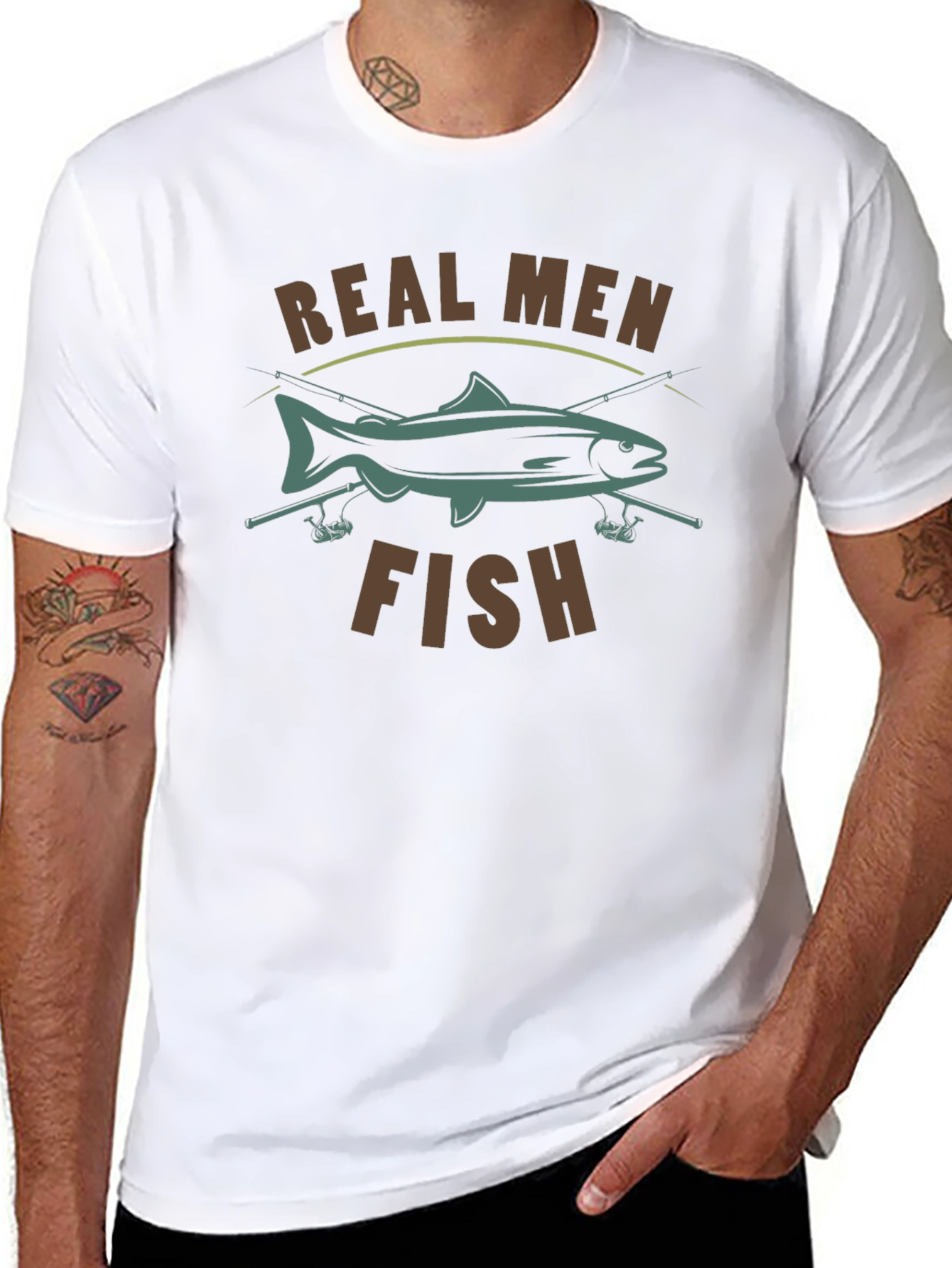 Real Men Fish Graphic Tee