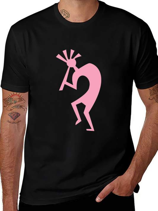 Kokopelli Graphic Tee - Black Cotton
