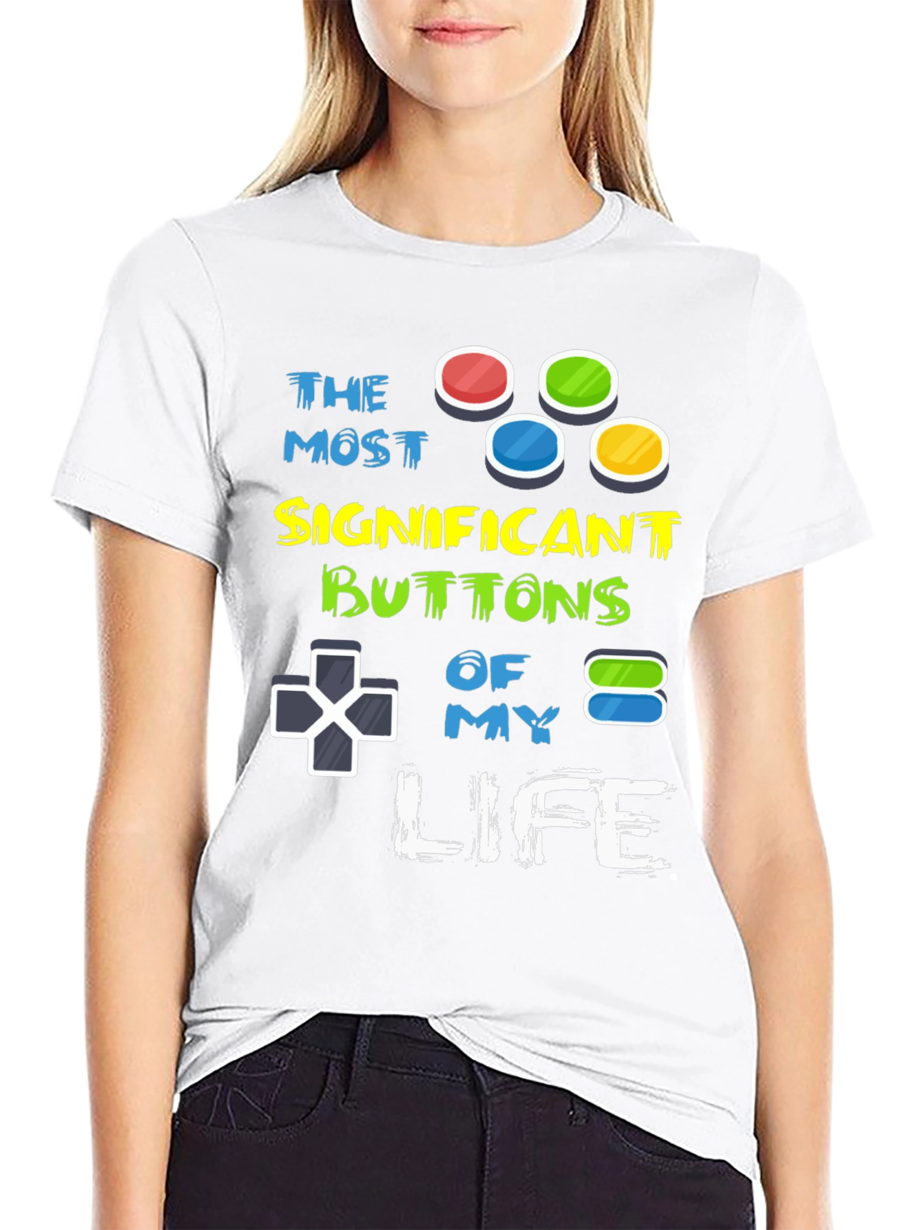 Gamers Life T-Shirt - Controller Buttons Design