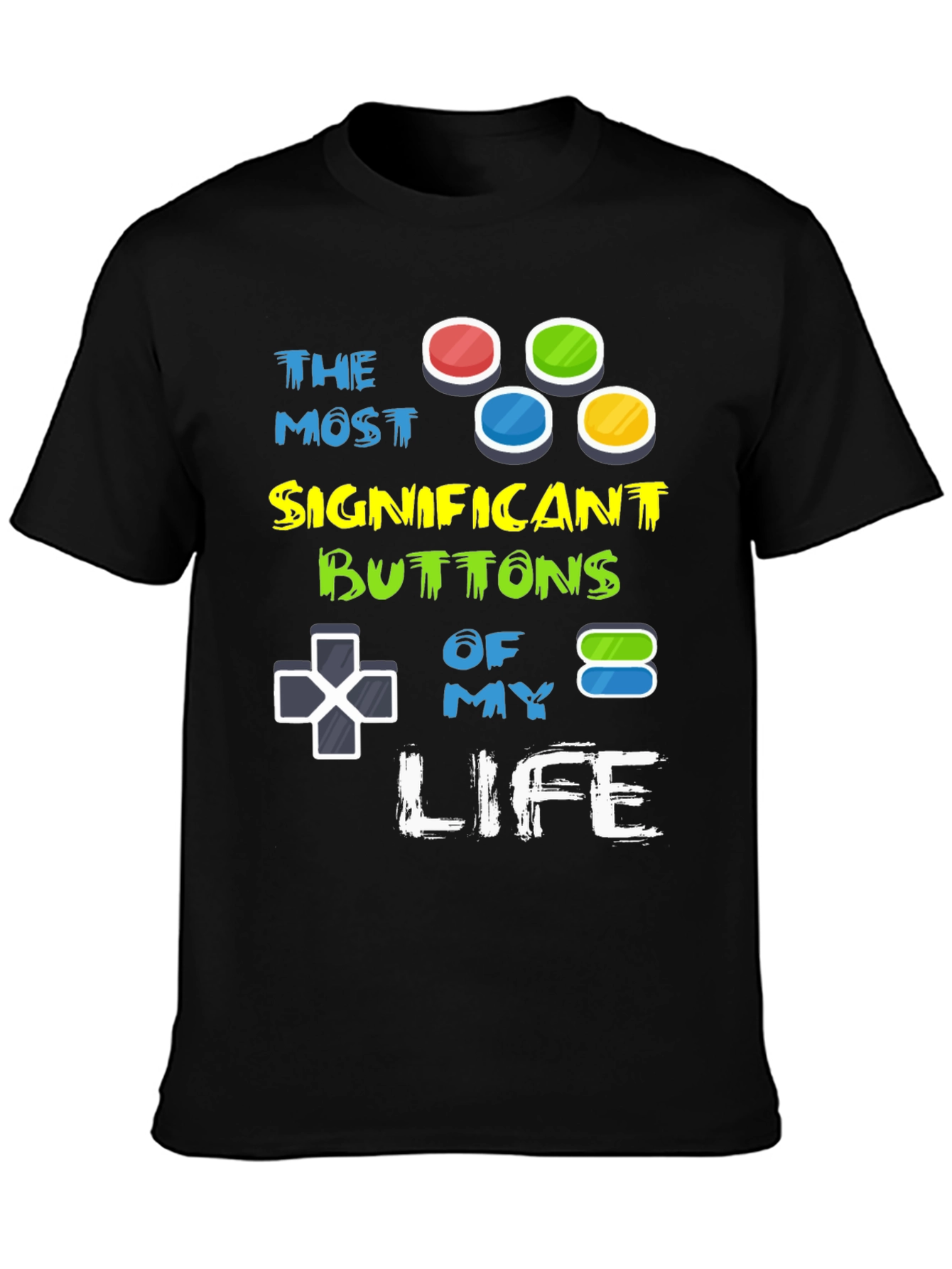 Gamers Life T-Shirt - Controller Buttons Design