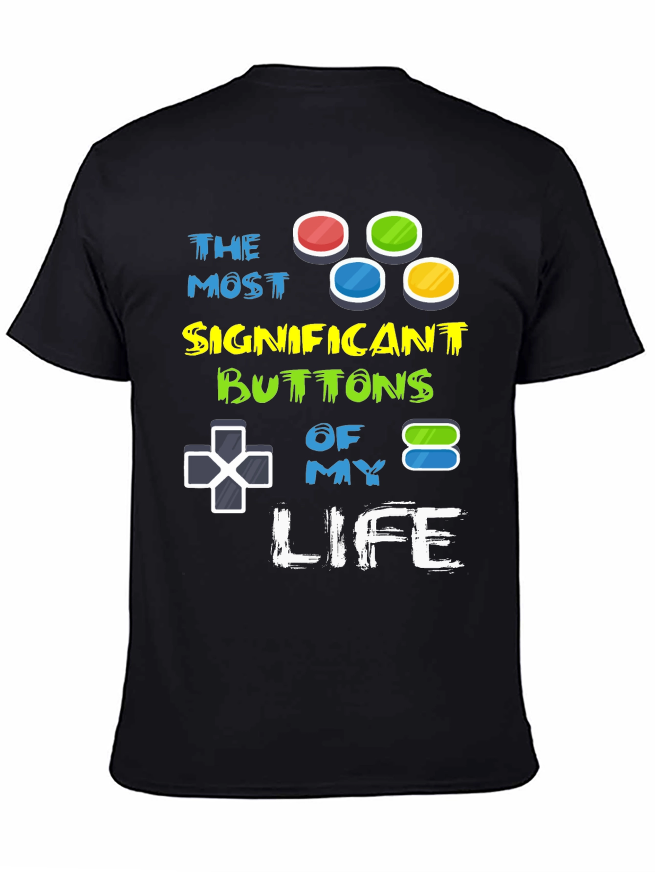 Gamers Life T-Shirt - Controller Buttons Design
