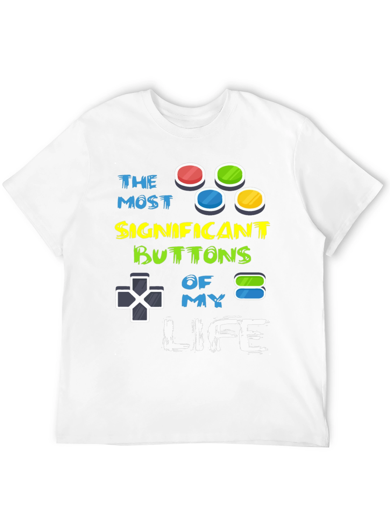 Gamers Life T-Shirt - Controller Buttons Design