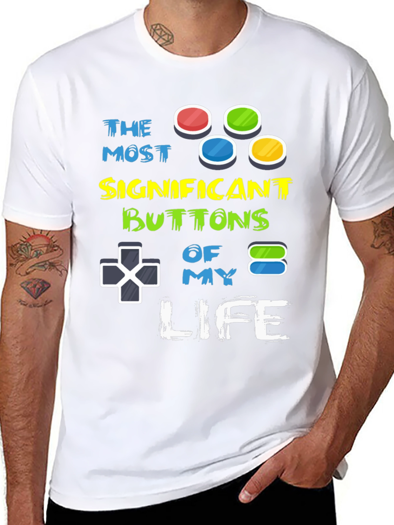 Gamers Life T-Shirt - Controller Buttons Design