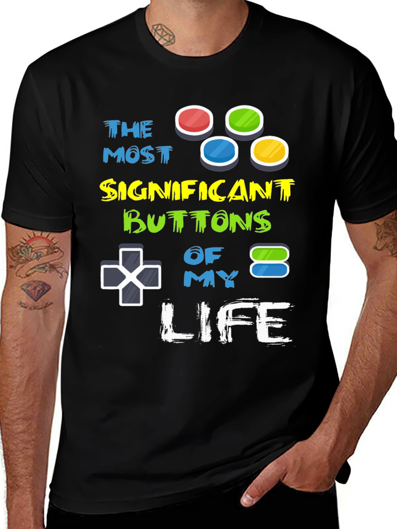Gamers Life T-Shirt - Controller Buttons Design